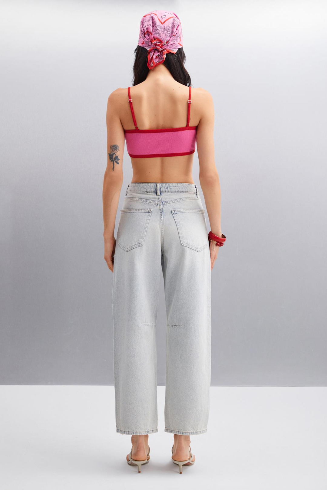 HELMI Regular Regular Gri Tekli Jeans