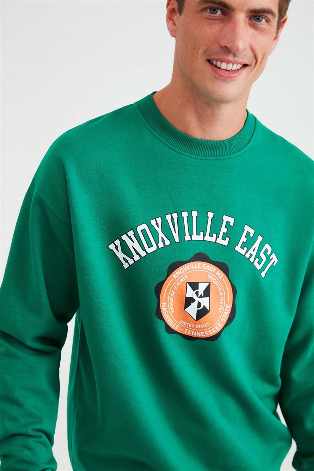 HUNDO-P Örme Oversize Yeşil  Sweatshirt