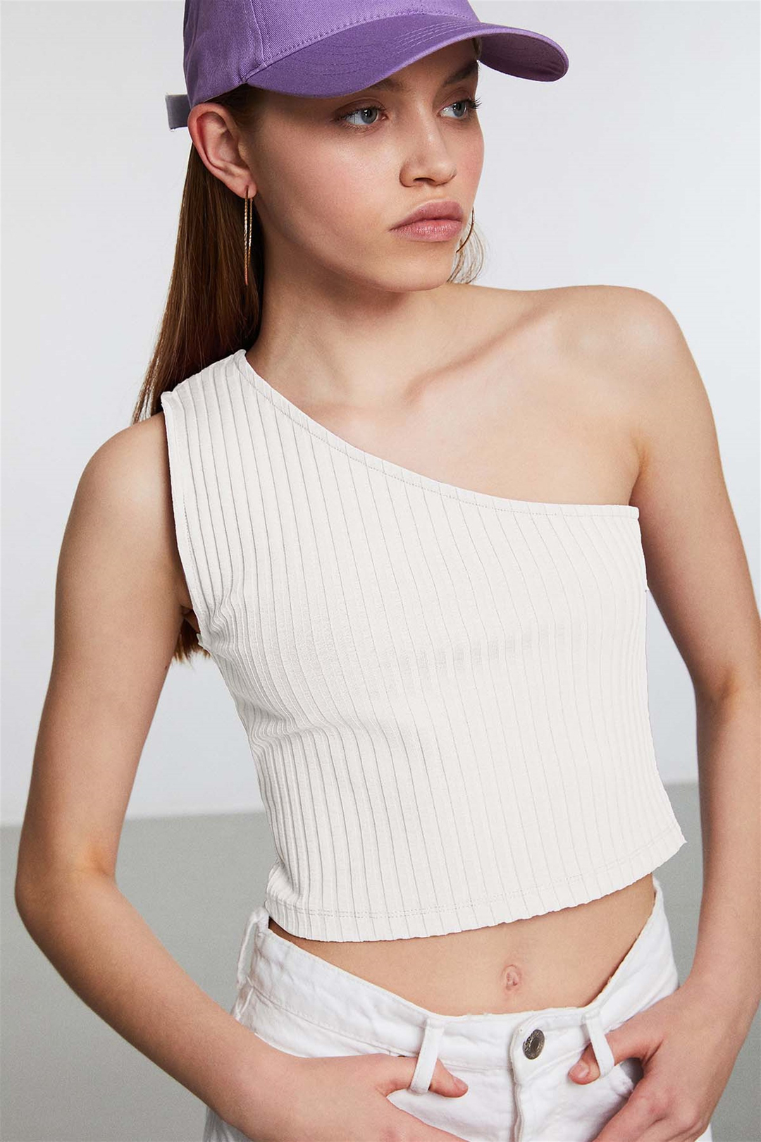 IBIZA Örme Crop Fit Ekru  Büstiyer