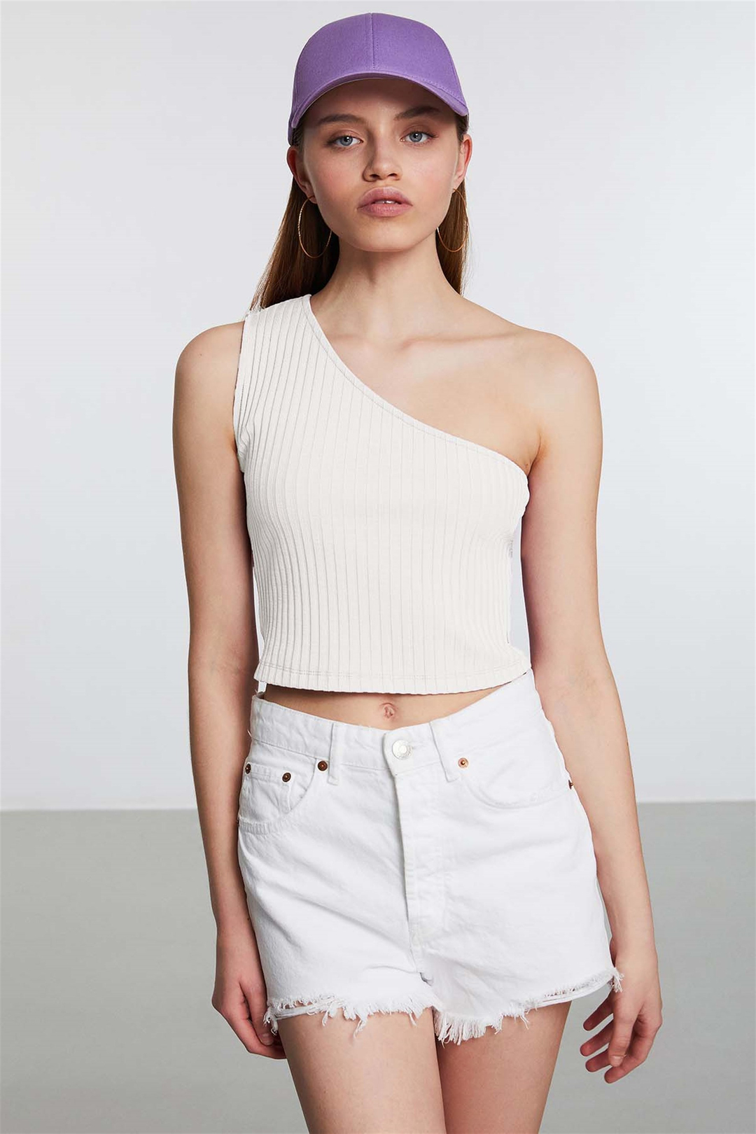 IBIZA Örme Crop Fit Ekru  Büstiyer