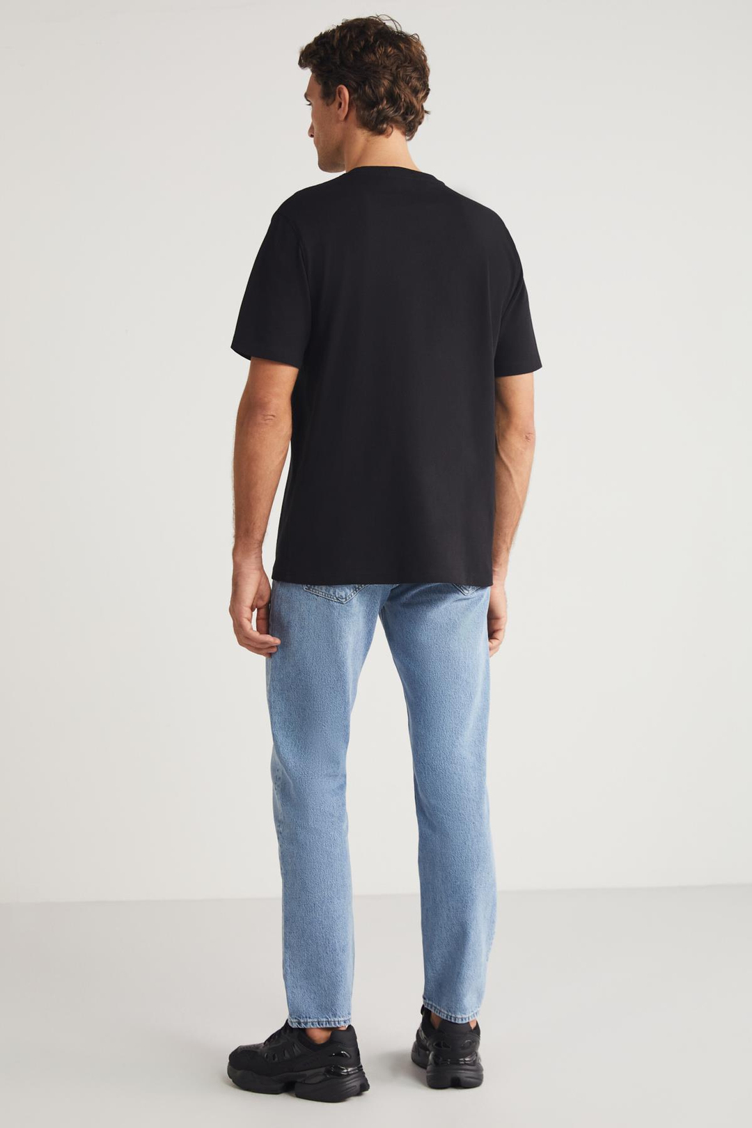 IGNACIO  Relaxed Siyah Tekli T-Shirt