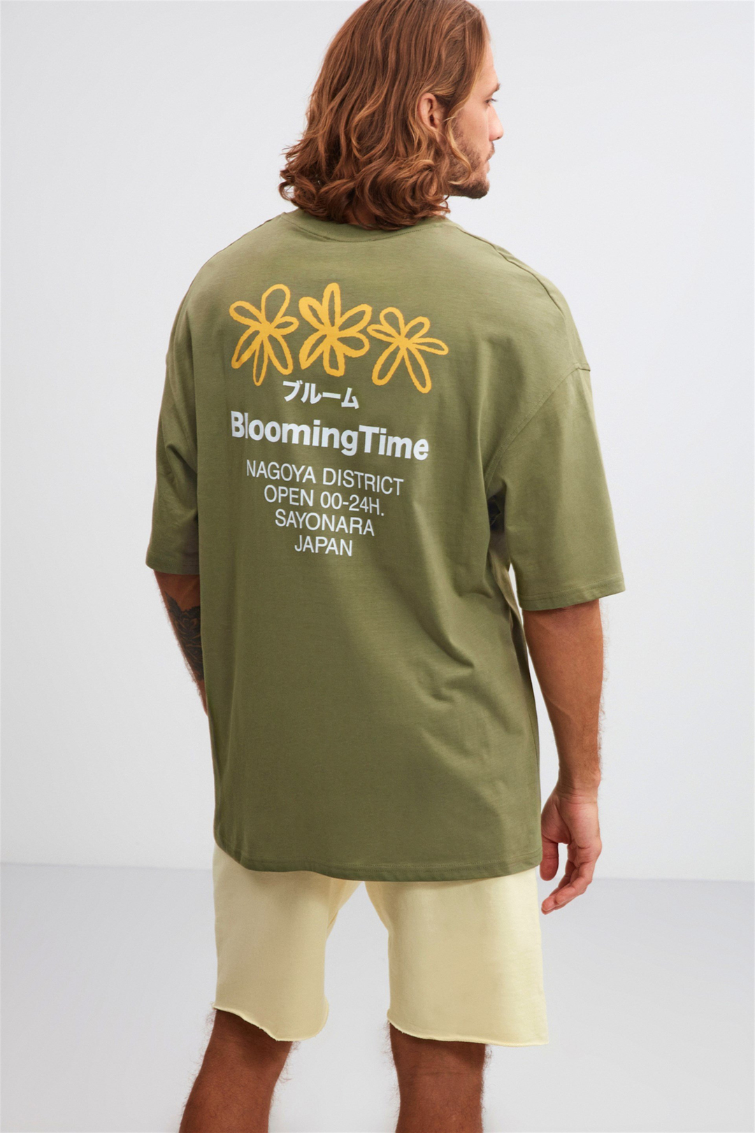INFORMAL Örme Oversize Haki  T-Shirt