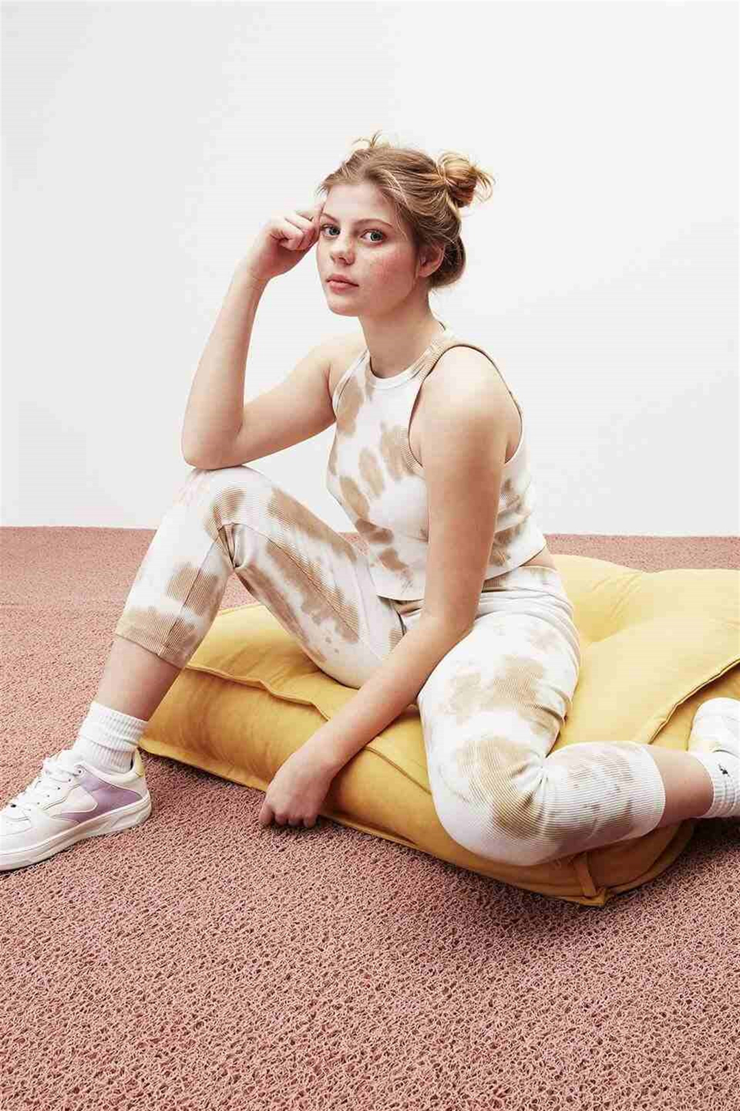 JADA Kadın Kahverengi Batik Halter Yaka Comfort Fit Alt-Üst Takım