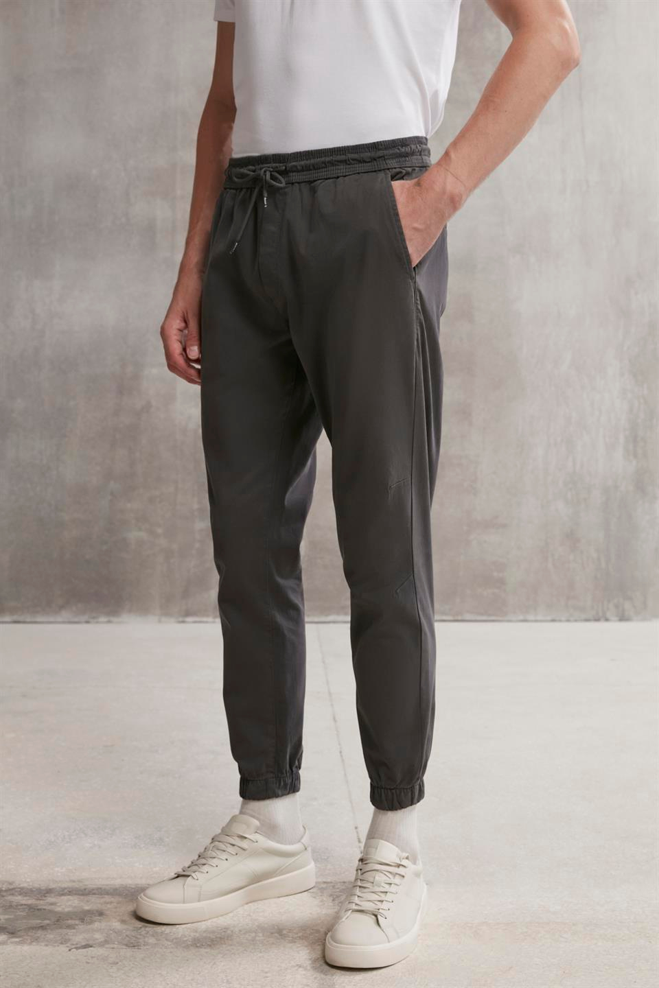 JAKOB  Comfort Antrasit Tekli Pantolon