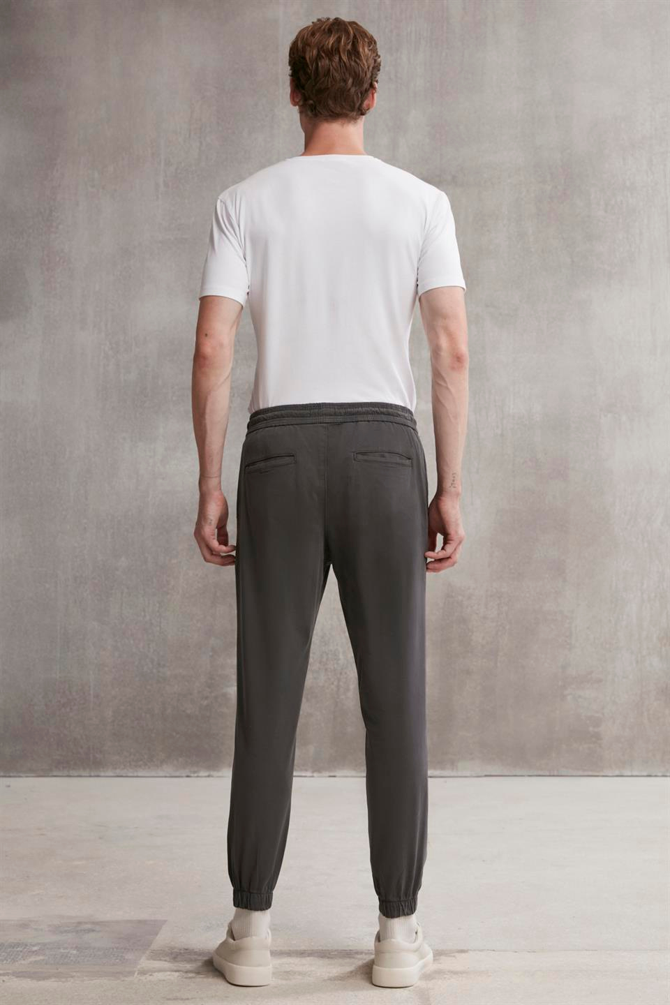JAKOB  Comfort Antrasit Tekli Pantolon