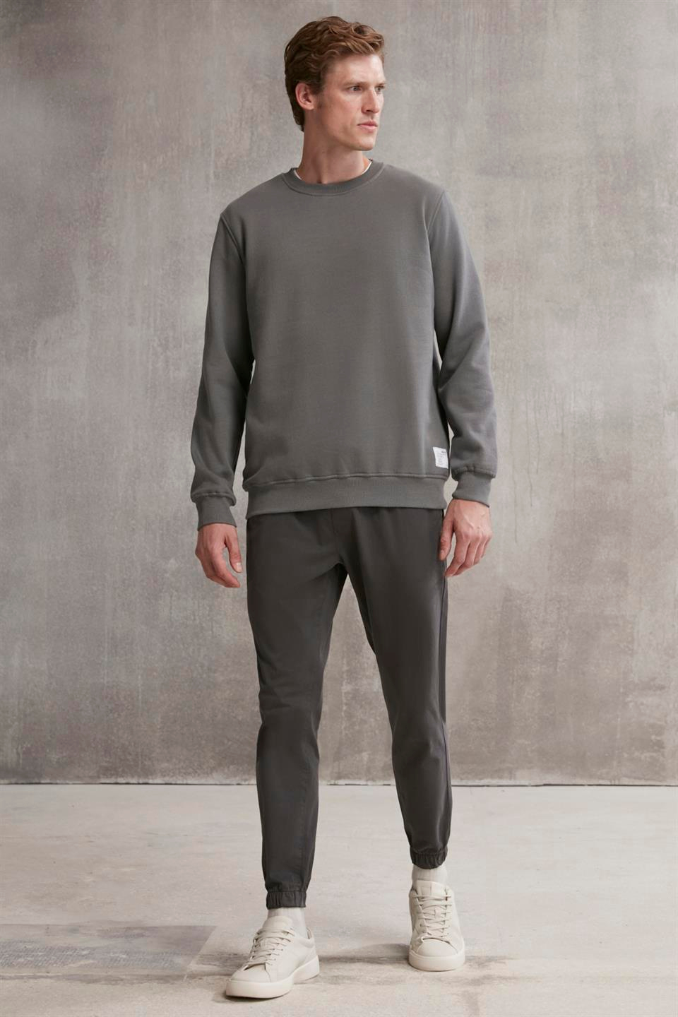 JAKOB  Comfort Antrasit Tekli Pantolon