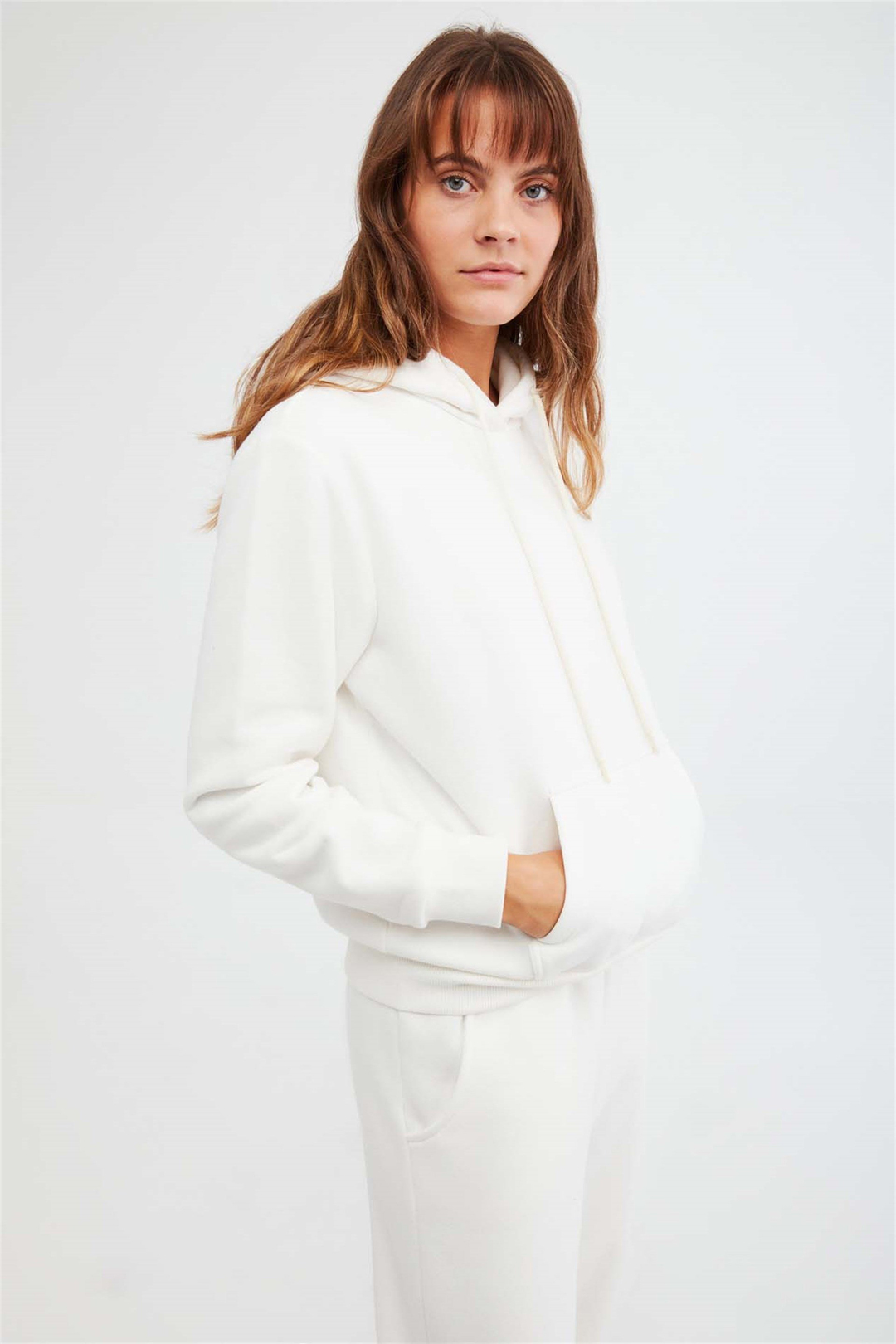 JANE Örme Comfort Fit Ekru  Sweatshirt