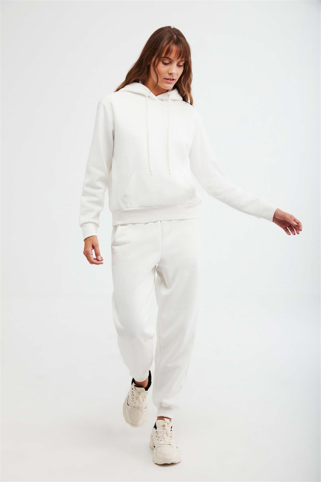 JANE Örme Comfort Fit Ekru  Sweatshirt