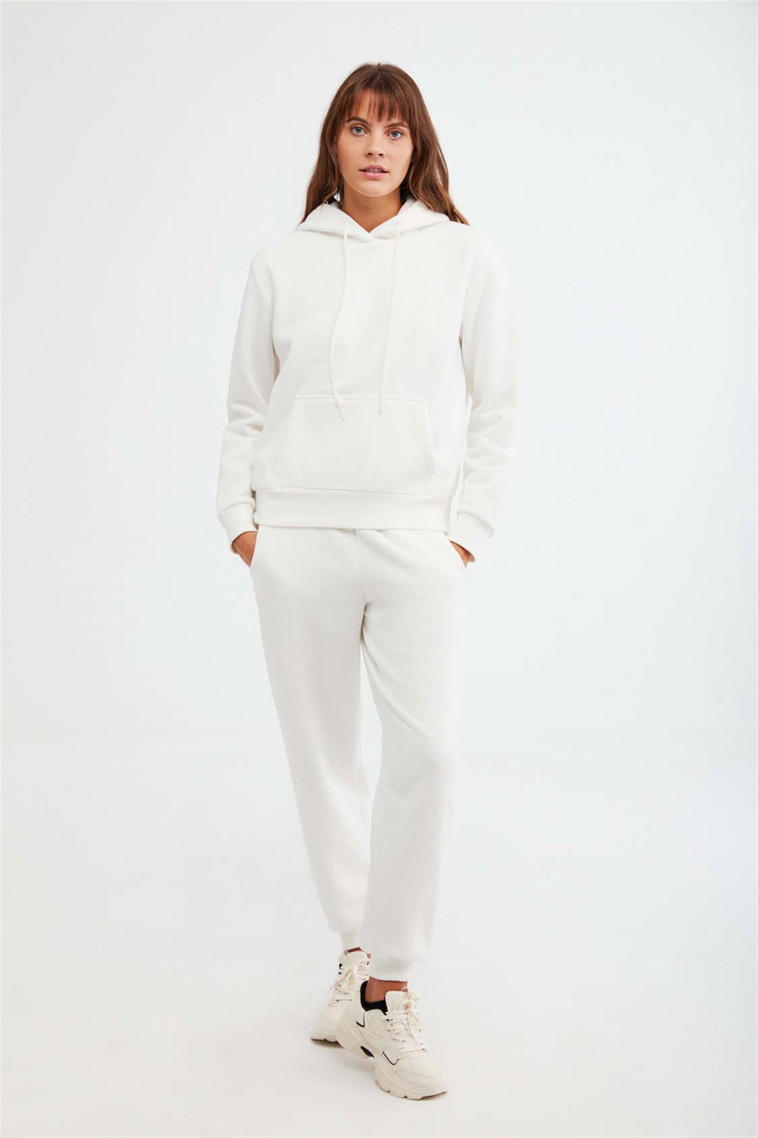 JANE Örme Comfort Fit Ekru  Sweatshirt