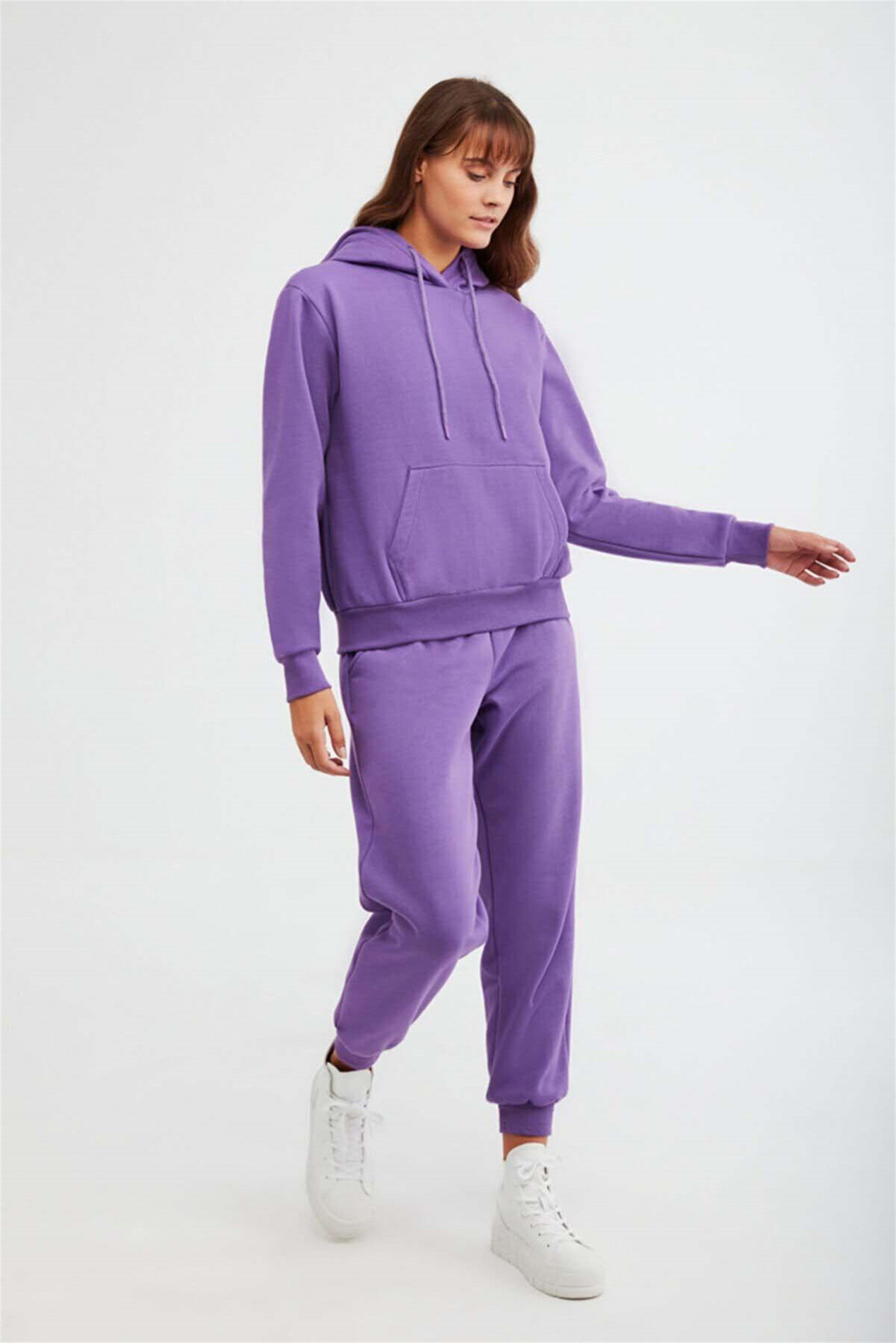 JANE Örme Comfort Fit Mor  Sweatshirt