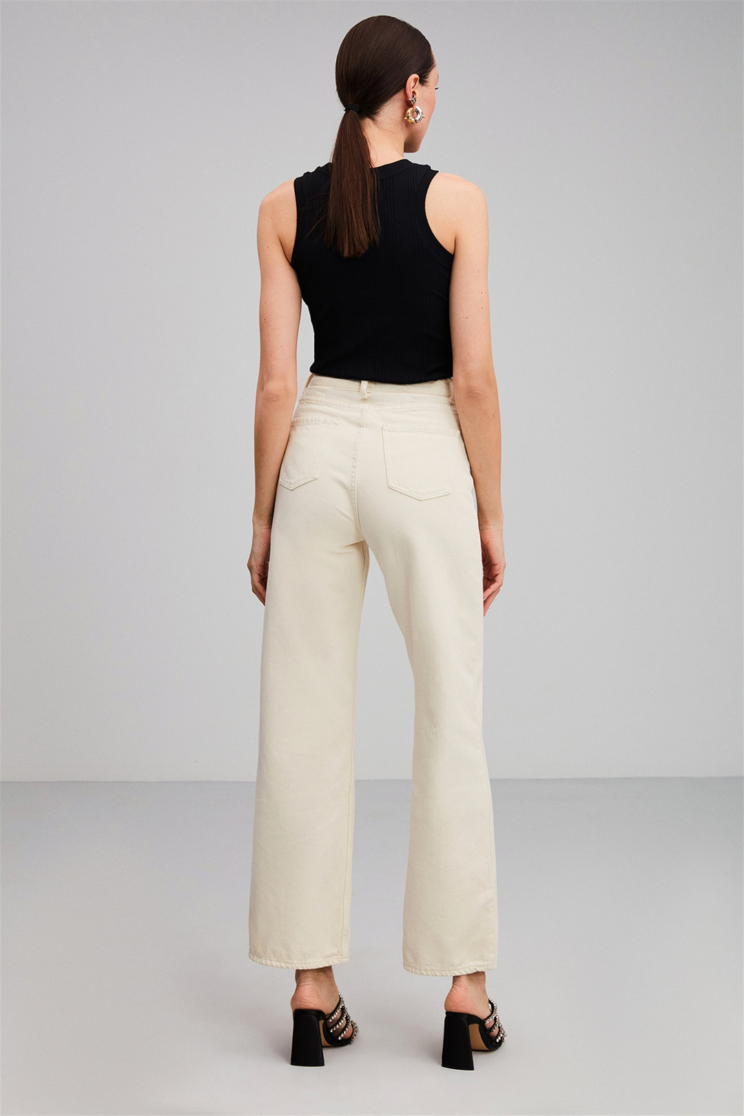 JANETTE Örme Fitted Siyah  Atlet