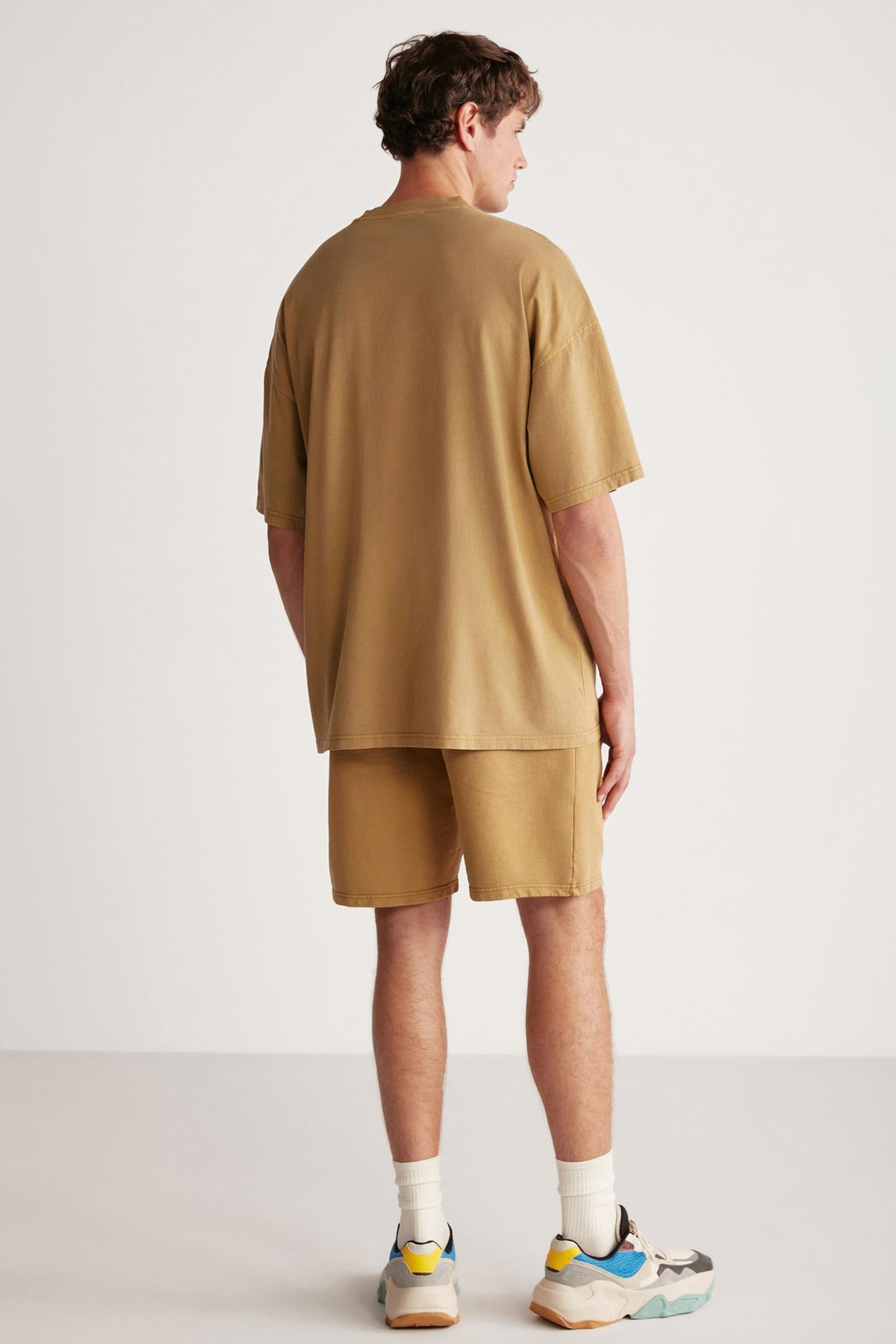 JEFFREY  Oversize Haki Tekli Alt-Üst Takım