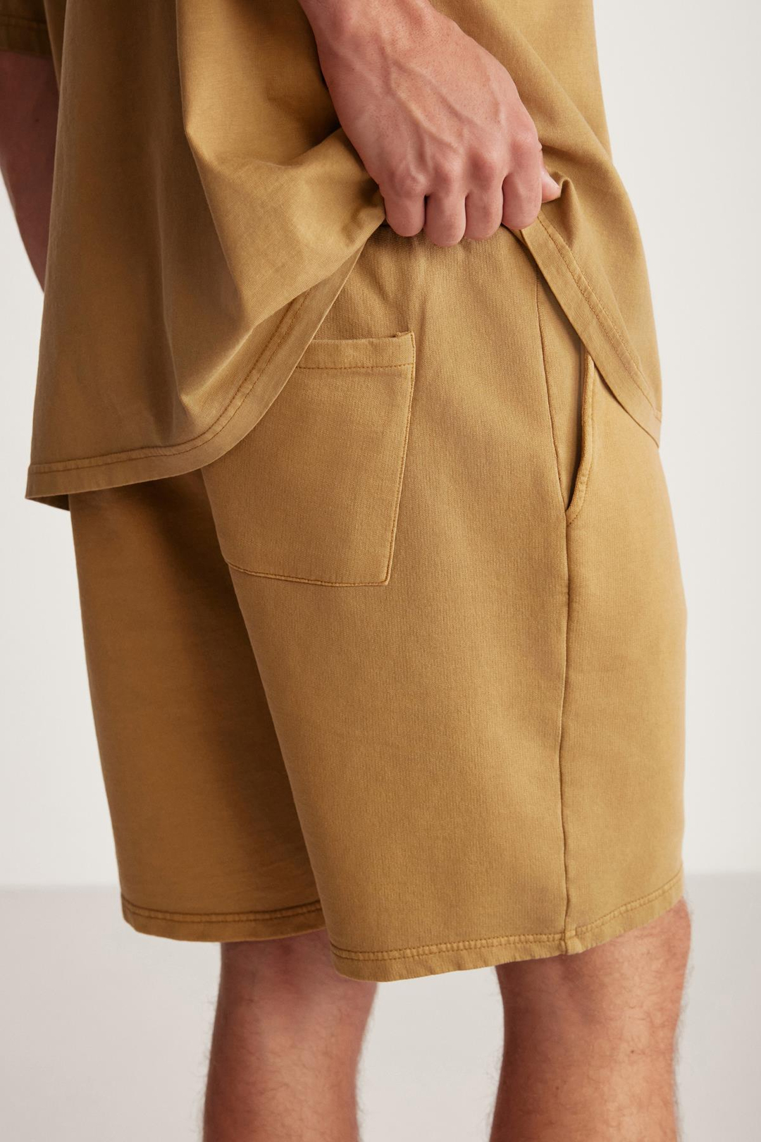 JEFFREY  Oversize Haki Tekli Alt-Üst Takım
