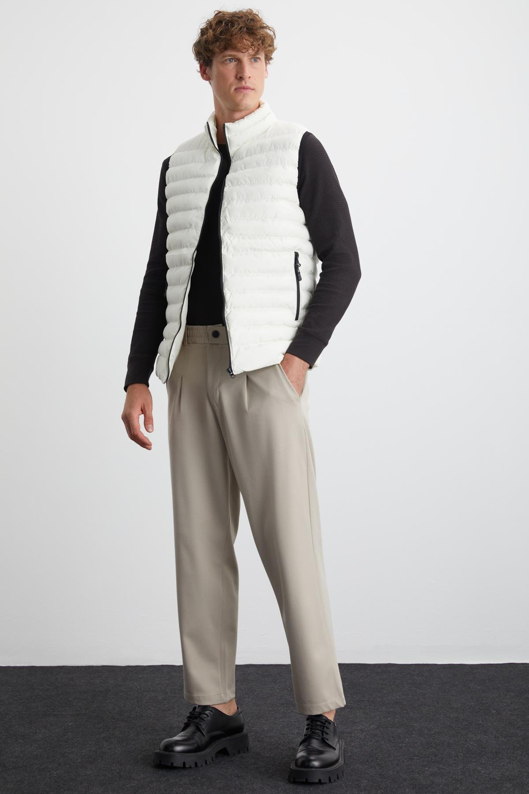 JELMER Basic Regular Taş Rengi Tekli Mont