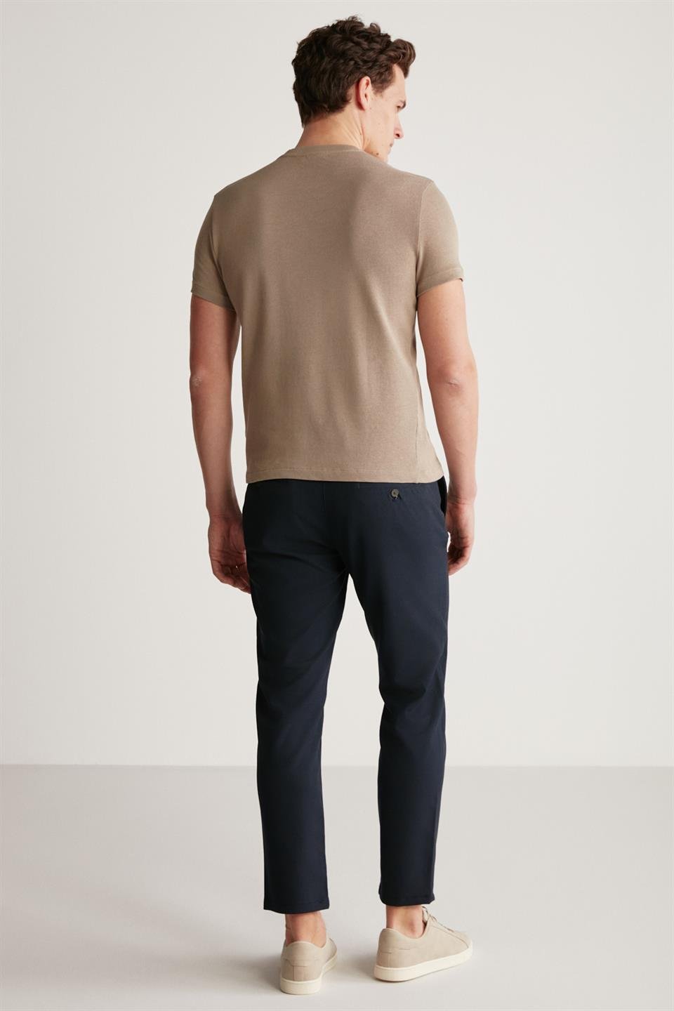 JEREMY Örme Regular Vizon  T-Shirt