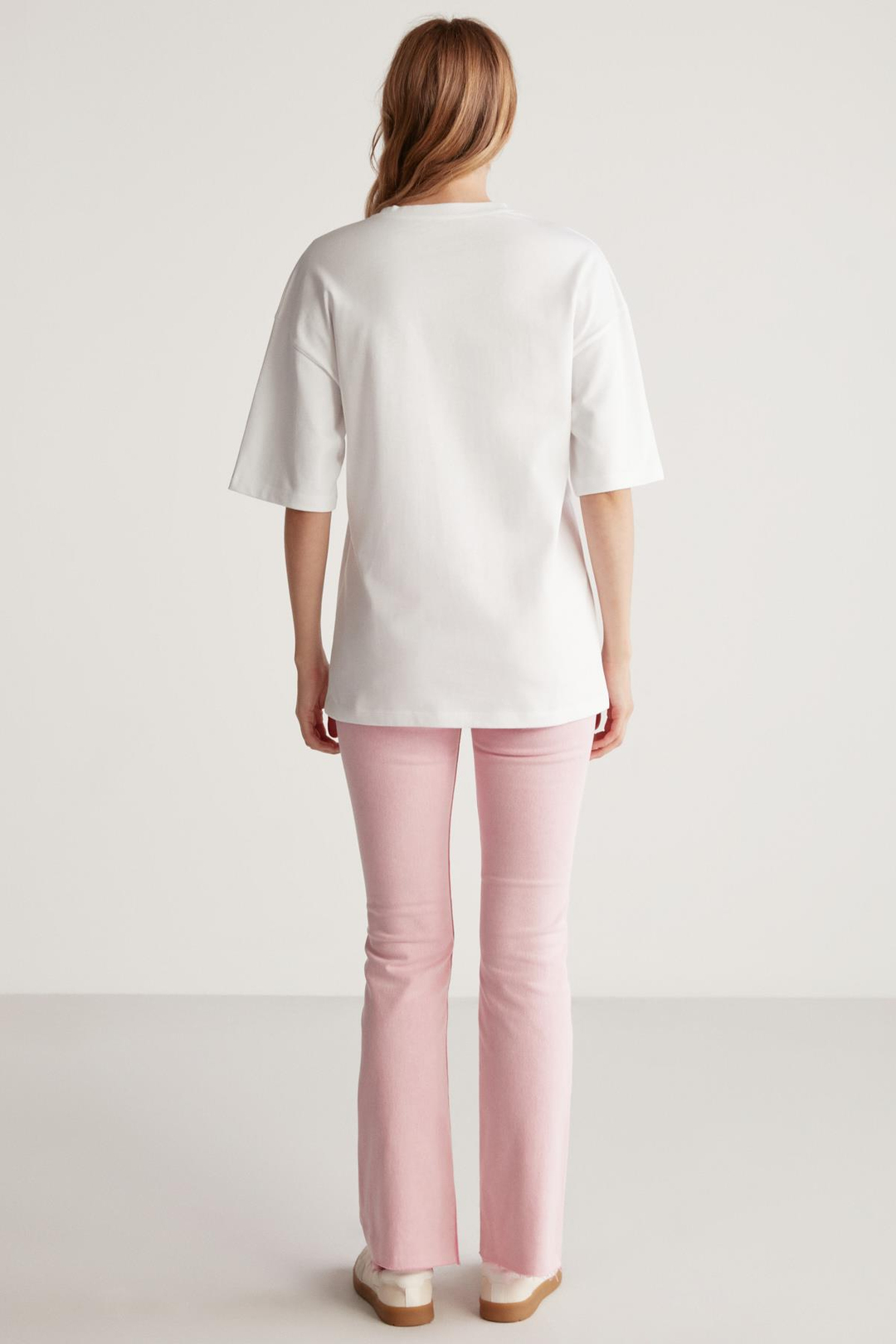 JESSY Basic Oversize Beyaz  T-Shirt