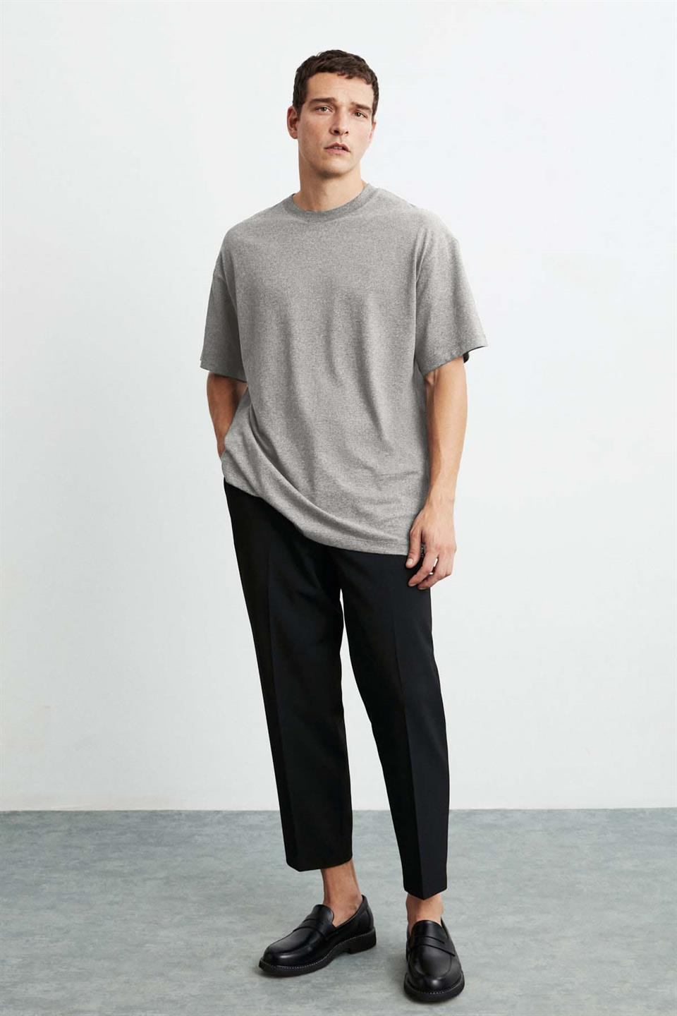 JETT Örme Oversize Grimelanj  T-Shirt