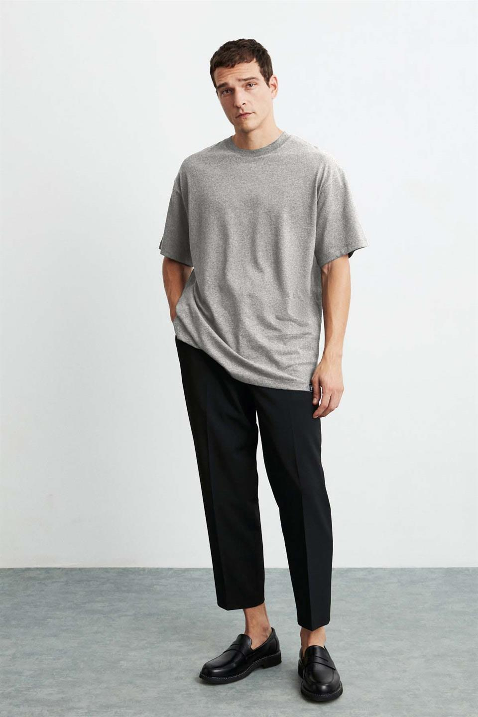JETT Örme Oversize Grimelanj  T-Shirt