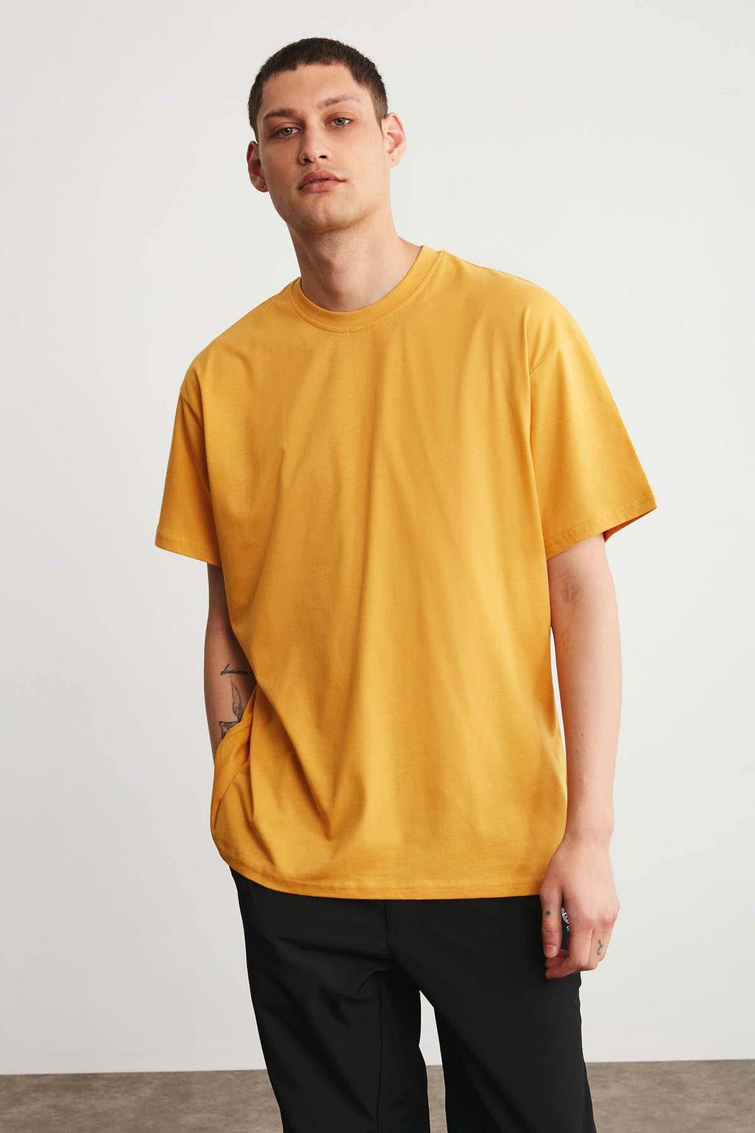 JETT  Oversize Safran Sarı  T-Shirt