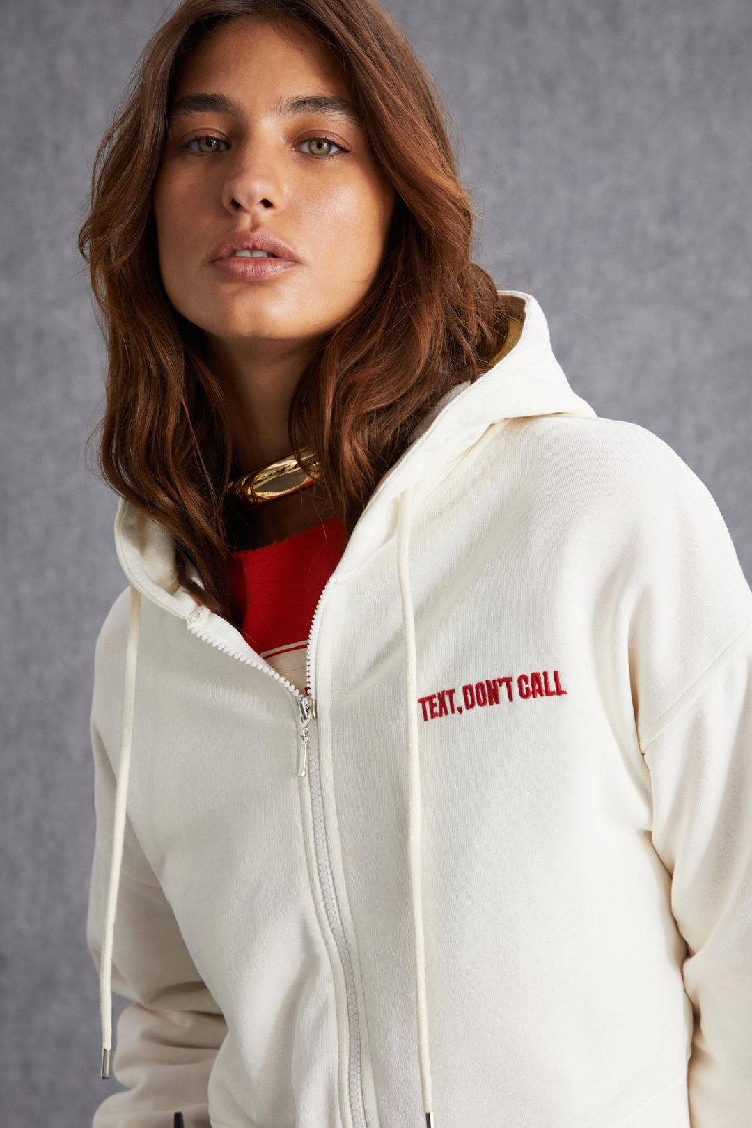 JEWEL Kadın 3 İplik Şardonlu Ekru Sweatshirt