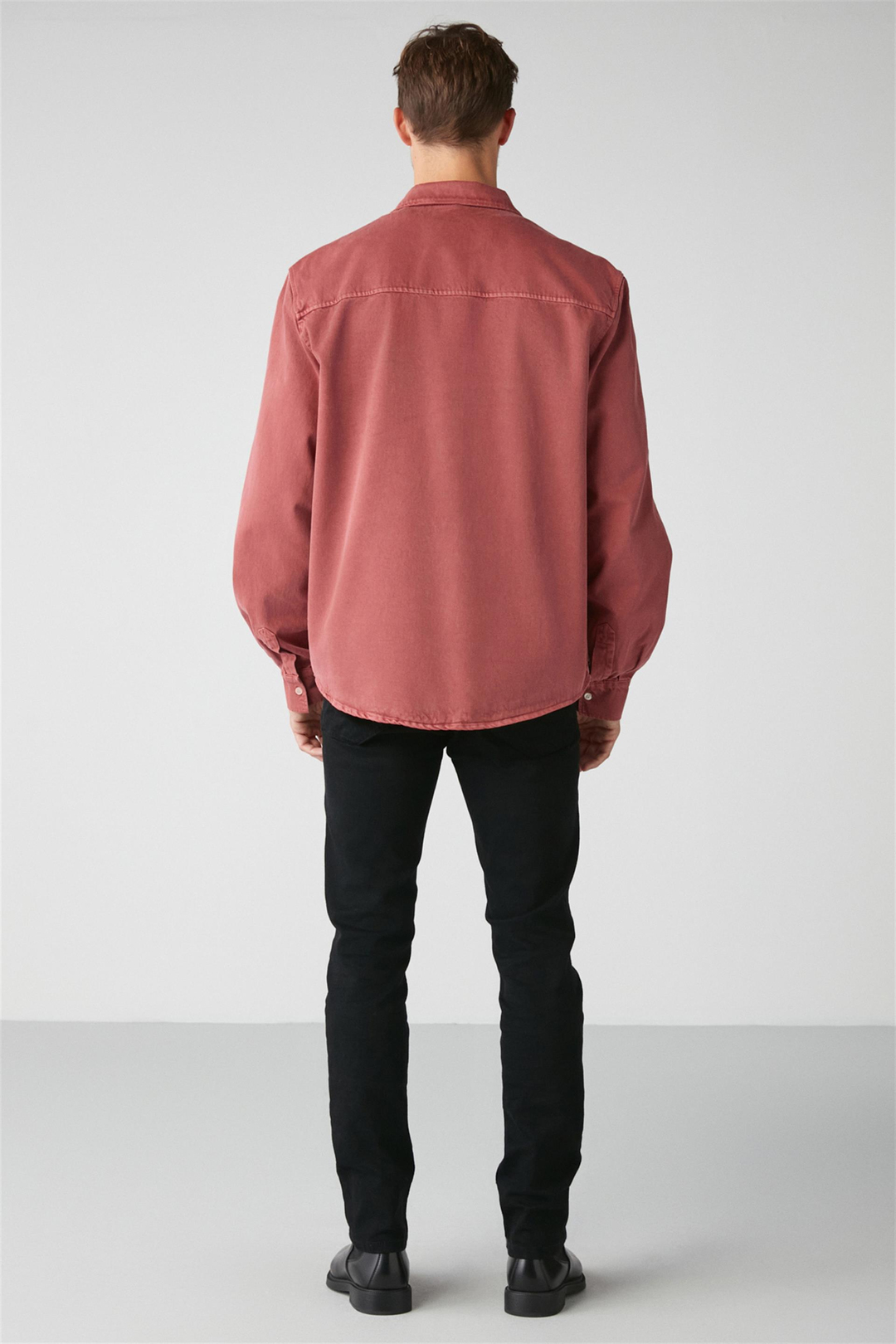 JIMMY Dokuma Relaxed Bordo  Ceket