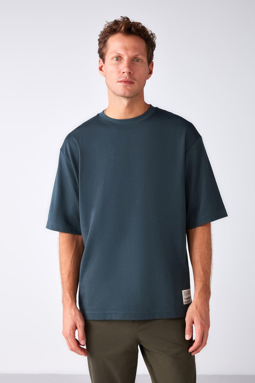 JOEL Basic Oversize Yeşil  T-Shirt