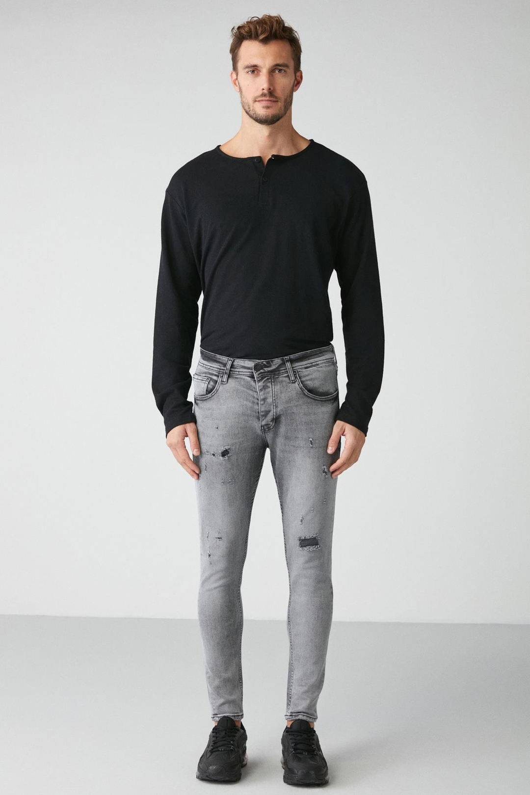 JOHEN Relaxed Skinny Açık Gri  Jeans