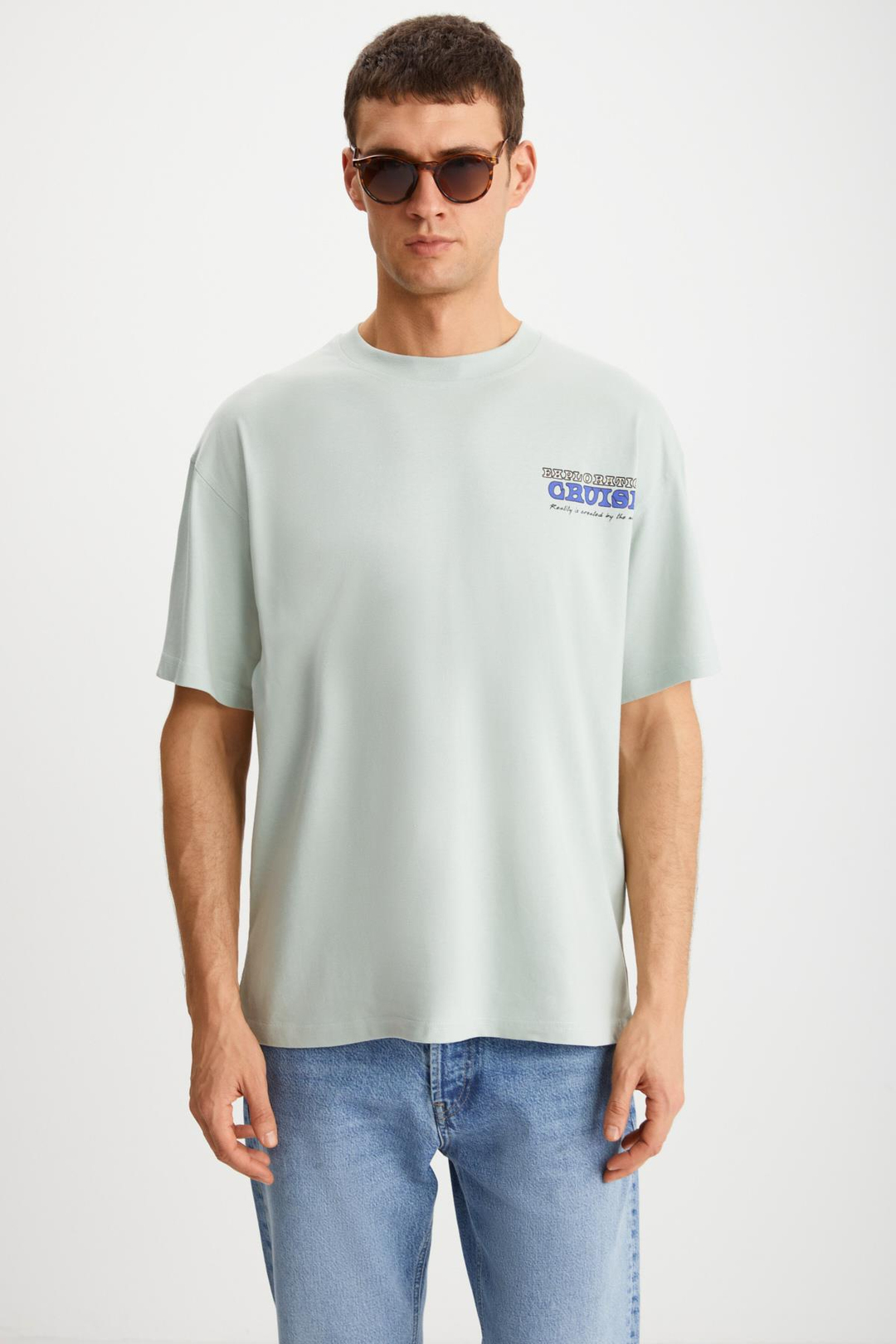 KAISEN Basic Regular Yeşil Tekli T-Shirt
