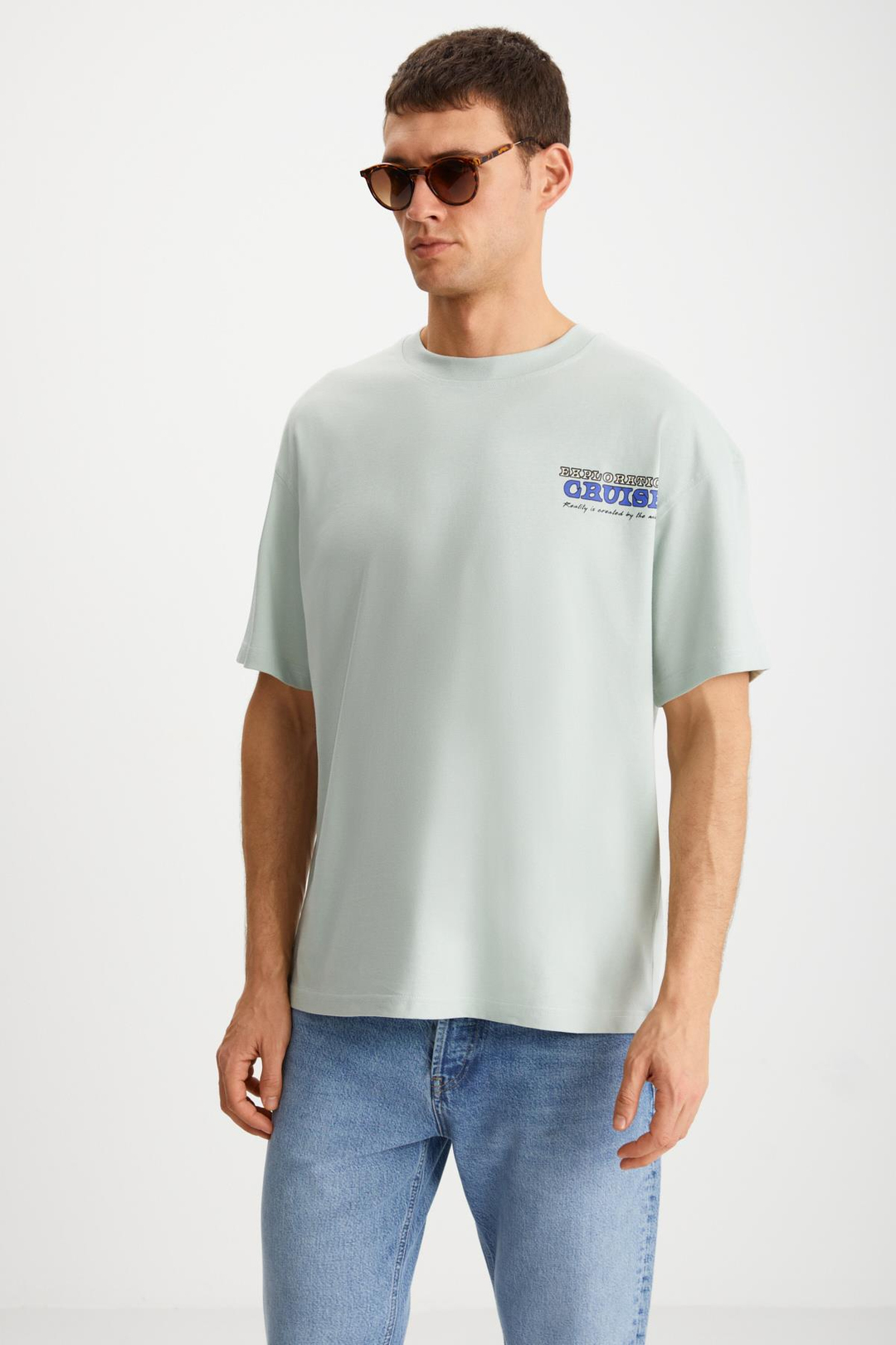 KAISEN Basic Regular Yeşil Tekli T-Shirt