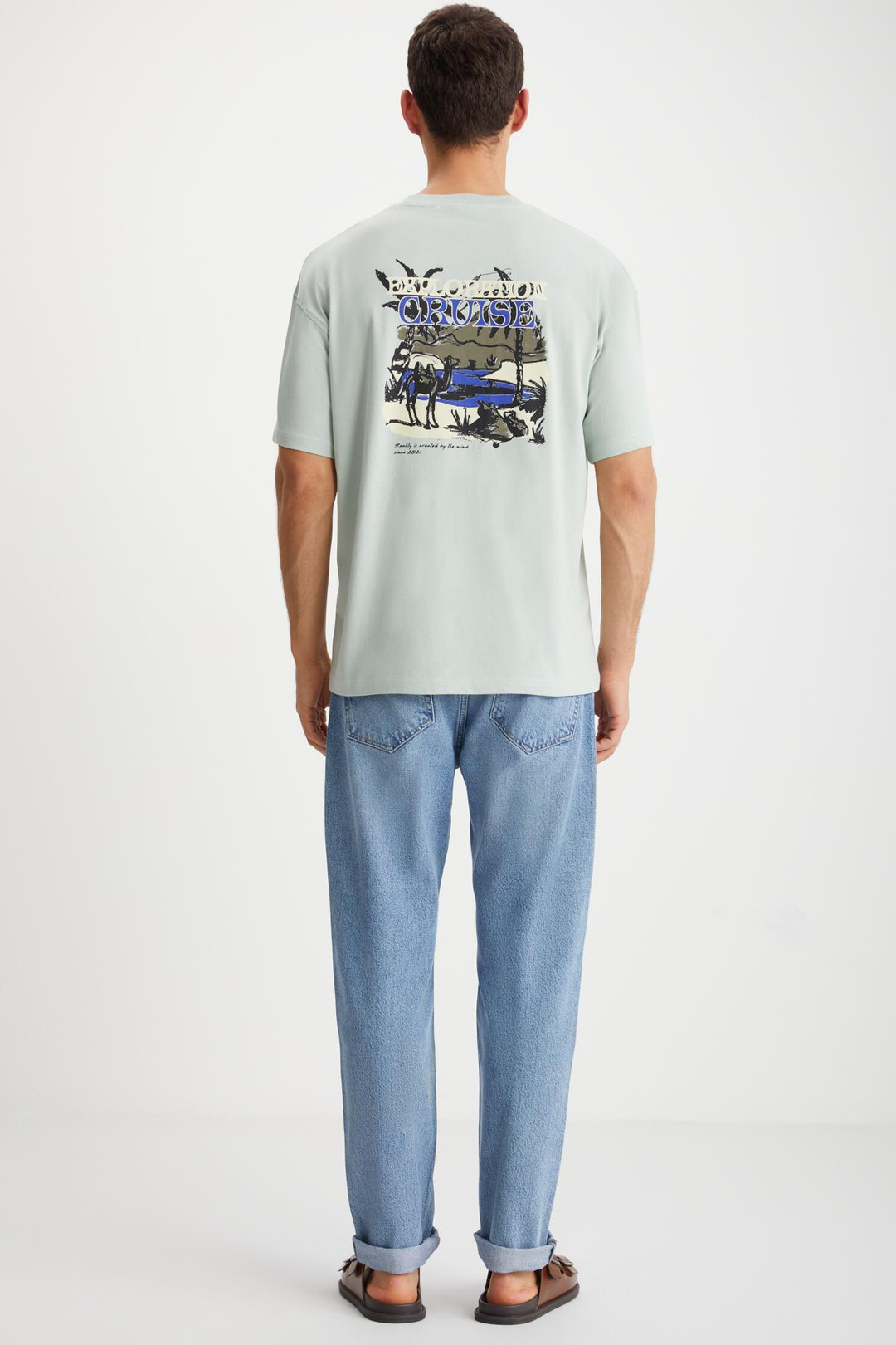 KAISEN Basic Regular Yeşil Tekli T-Shirt