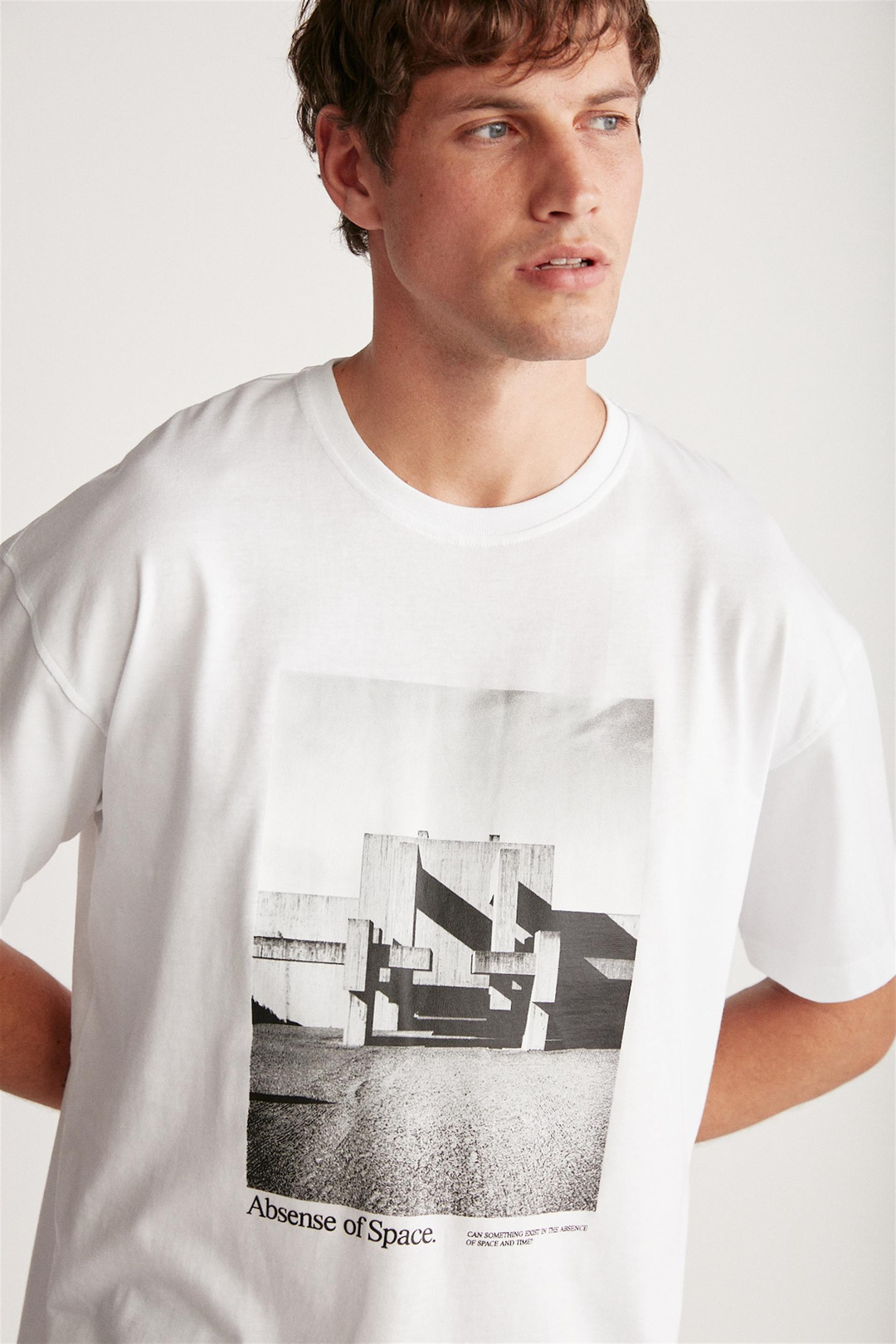 KEITH Örme Oversize Beyaz Tekli T-Shirt