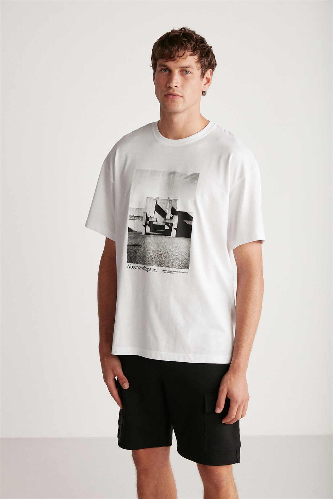 KEITH Örme Oversize Beyaz Tekli T-Shirt