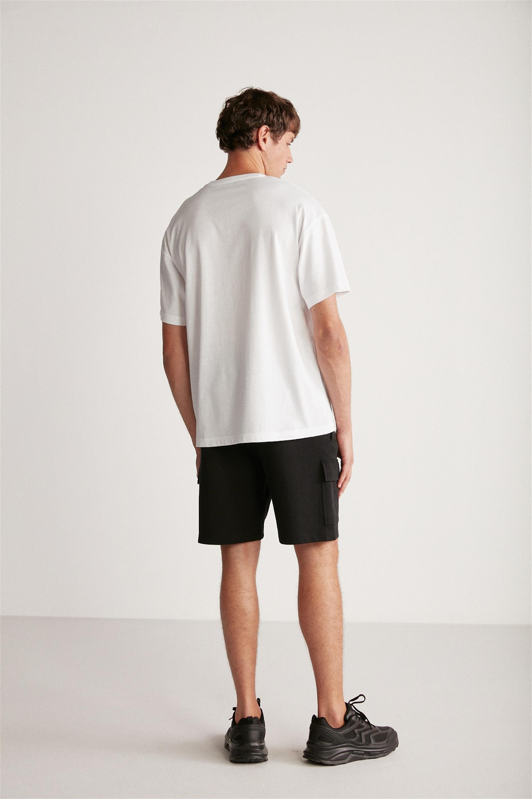 KEITH Örme Oversize Beyaz Tekli T-Shirt