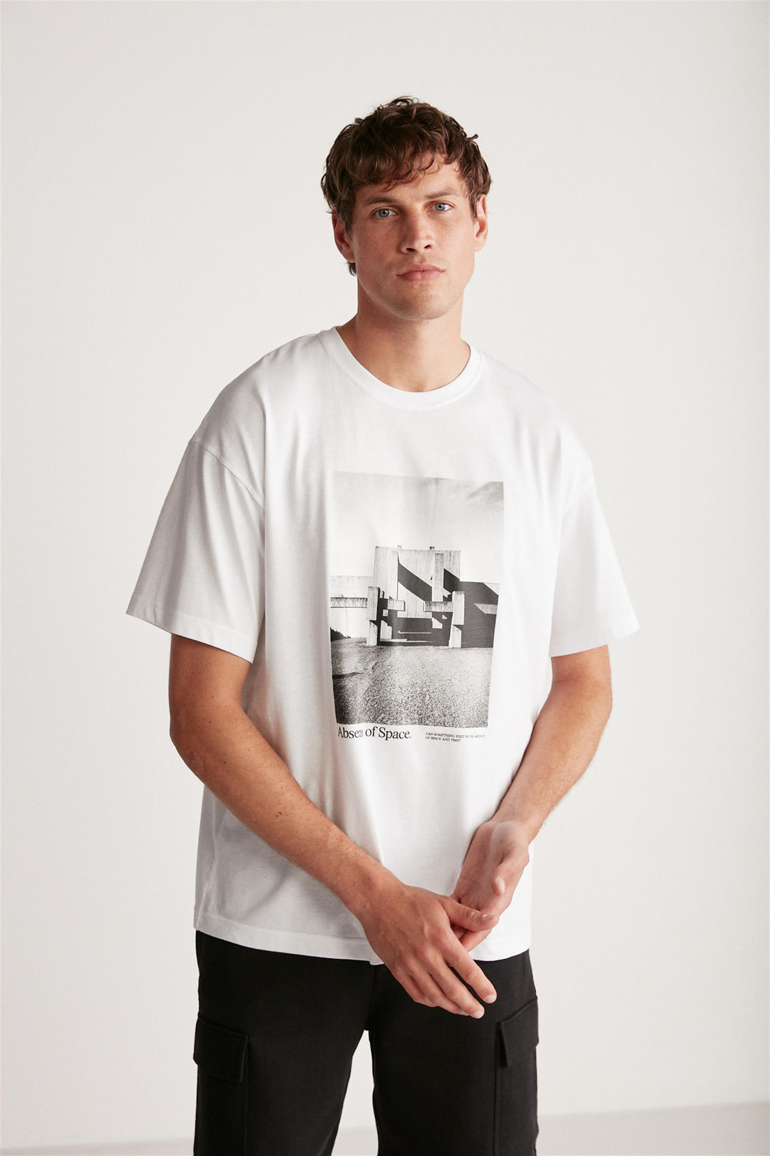 KEITH Örme Oversize Beyaz Tekli T-Shirt