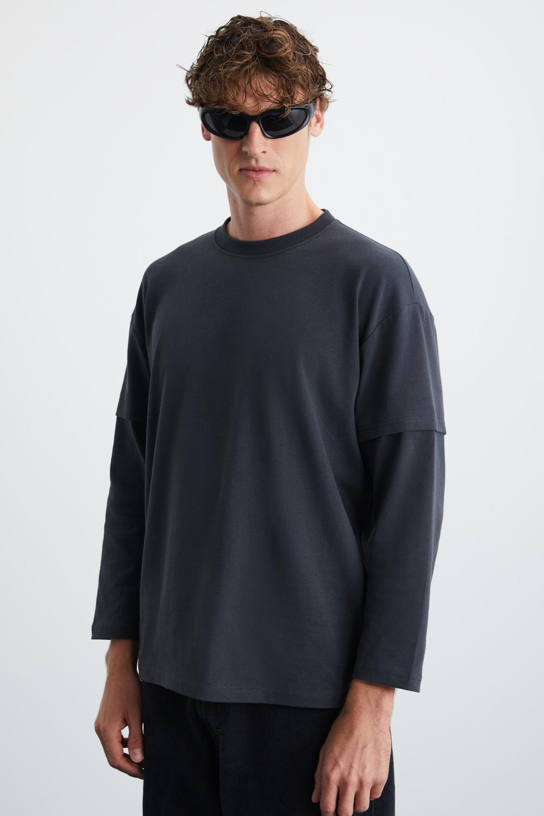 KOSTYA Erkek %100 Pamuk Antrasit T-Shirt