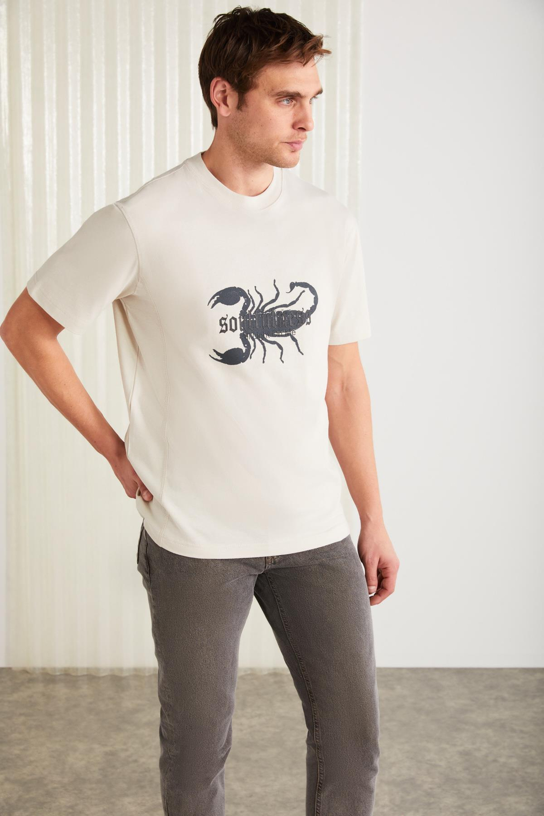 KURT Basic Regular Taş Rengi Tekli T-Shirt