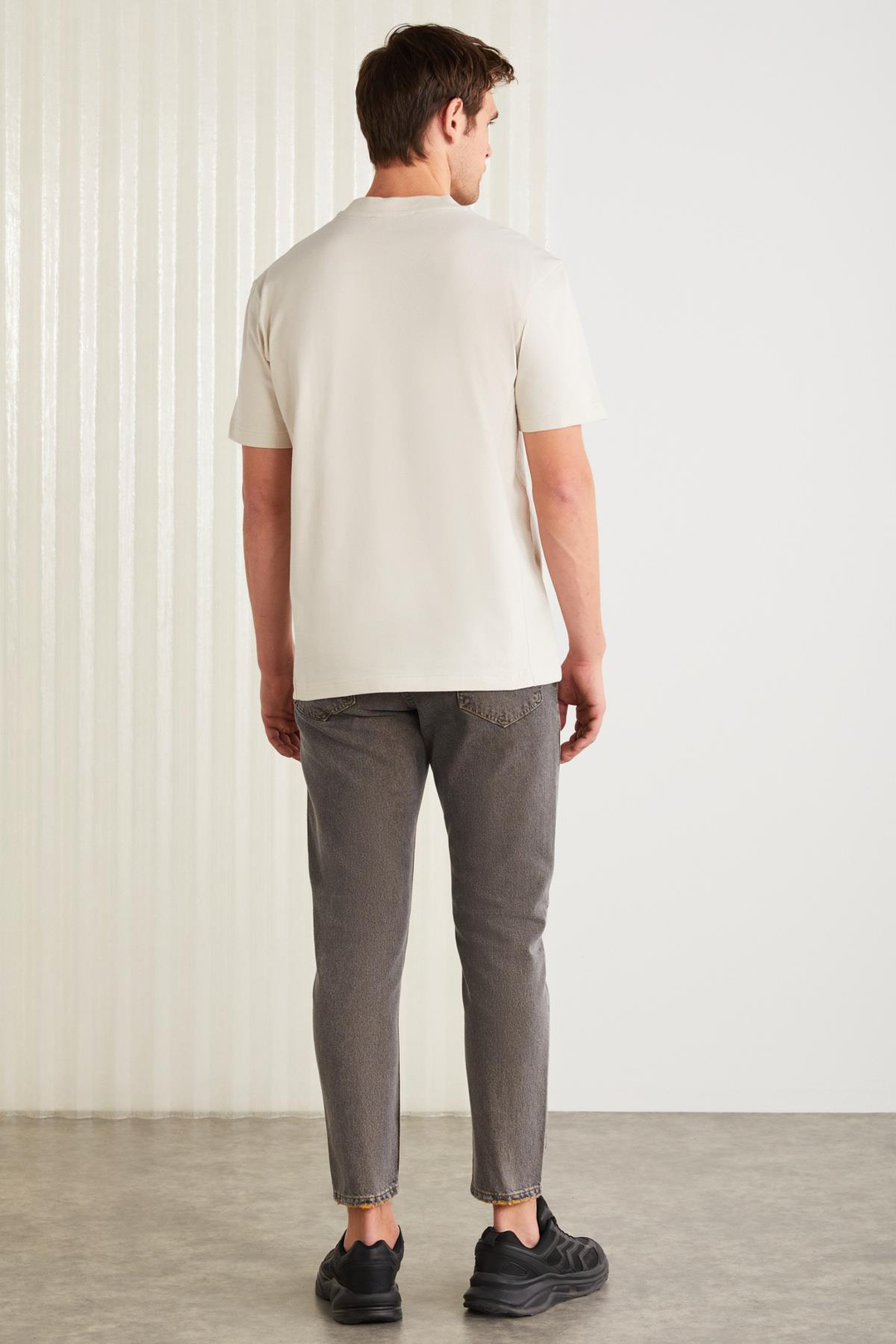 KURT Basic Regular Taş Rengi Tekli T-Shirt