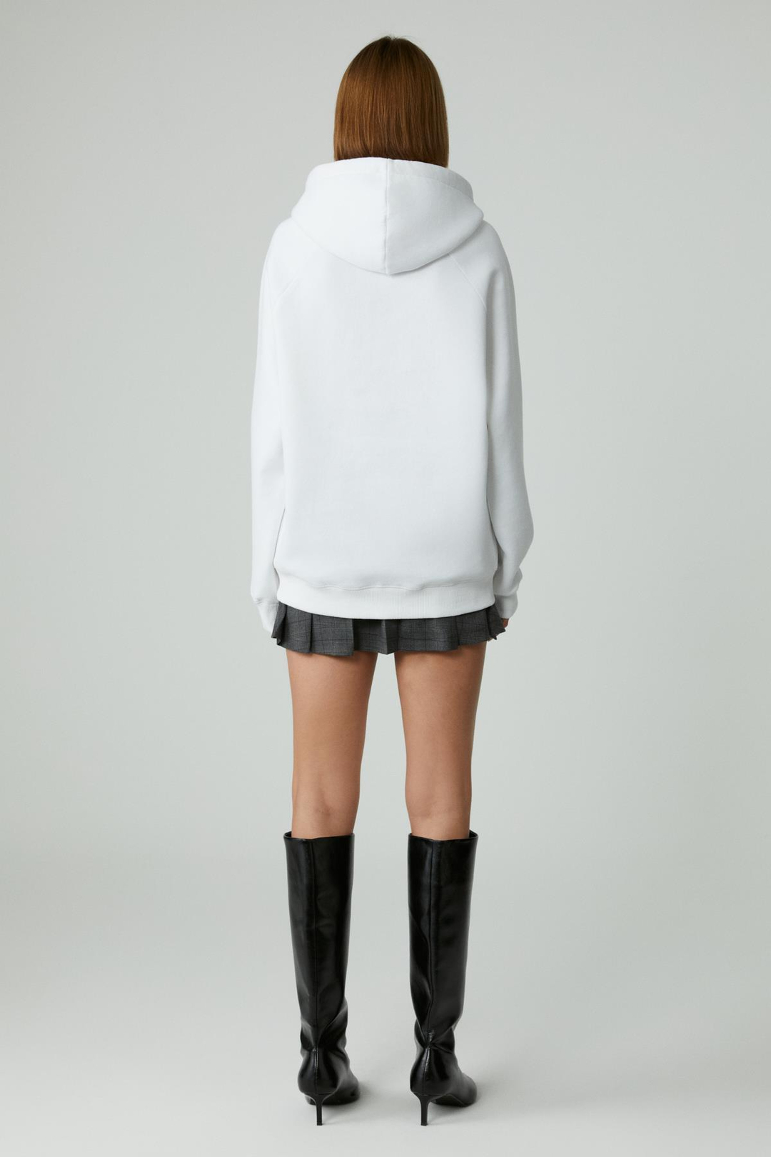 LAMARI Kadın Oversıze Şardonlu Kapüşonlu Beyaz Sweatshirt