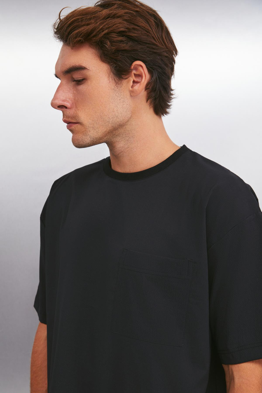 LEART Regular Regular Siyah Tekli T-Shirt