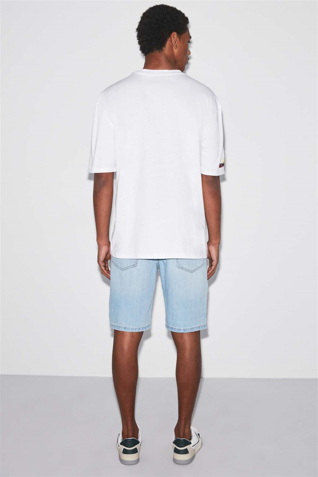 LEMONADE Örme Comfort Fit Beyaz  T-Shirt