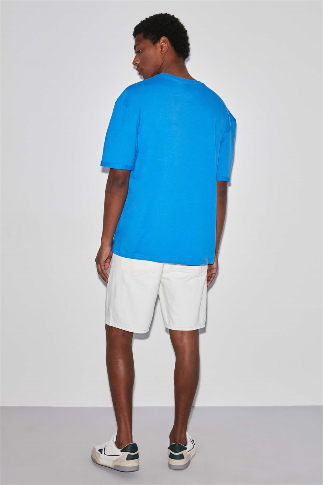 LEMONADE Örme Comfort Fit Mavi  T-Shirt