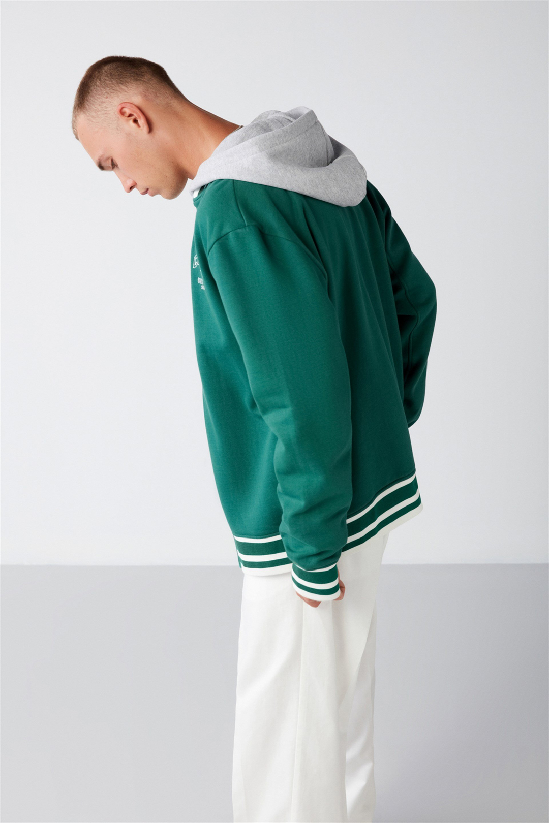 LEON Örme Oversize Yeşil  Sweatshirt