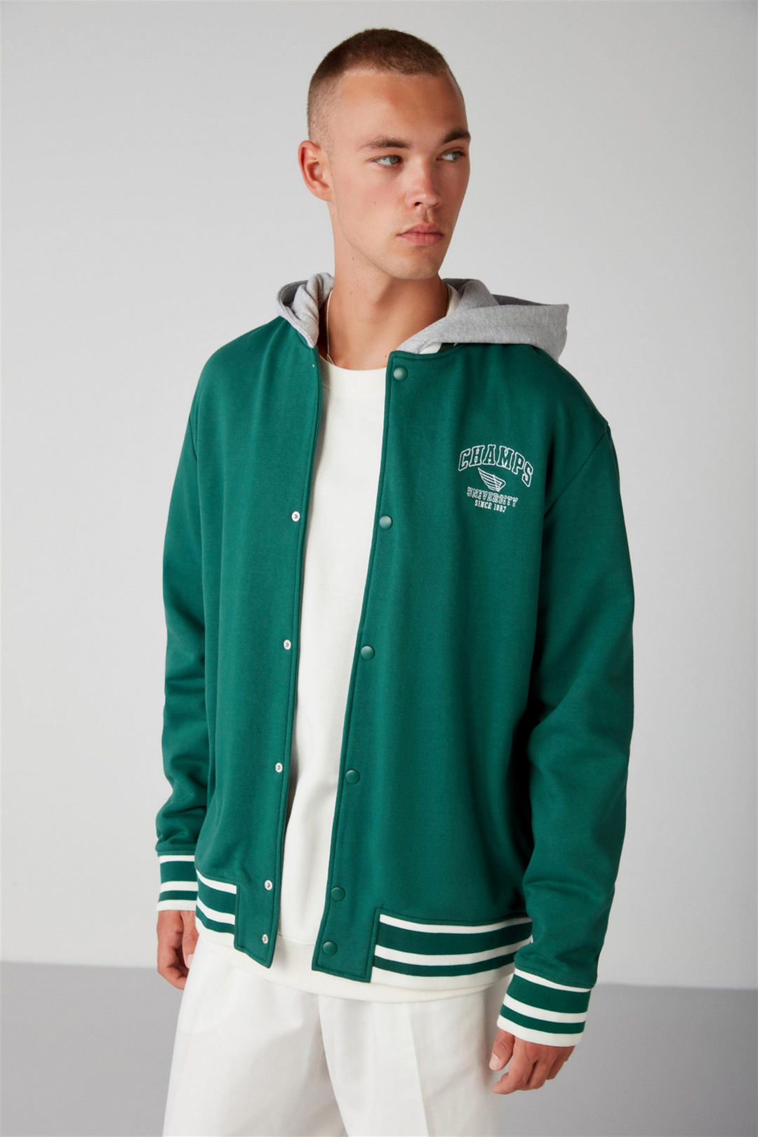 LEON Örme Oversize Yeşil  Sweatshirt