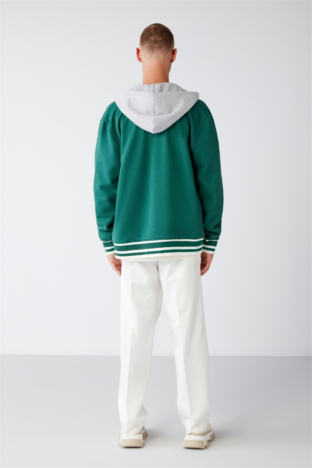 LEON Örme Oversize Yeşil  Sweatshirt