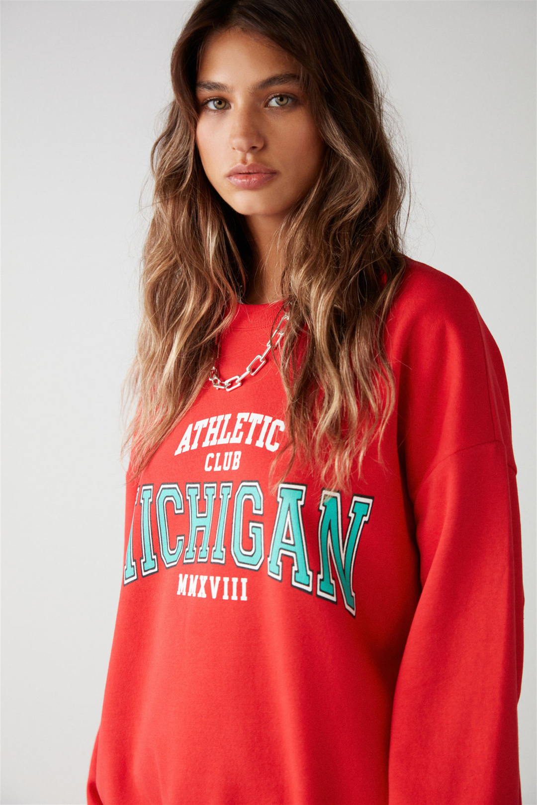 LIZA Örme Relaxed Kırmızı  Sweatshirt