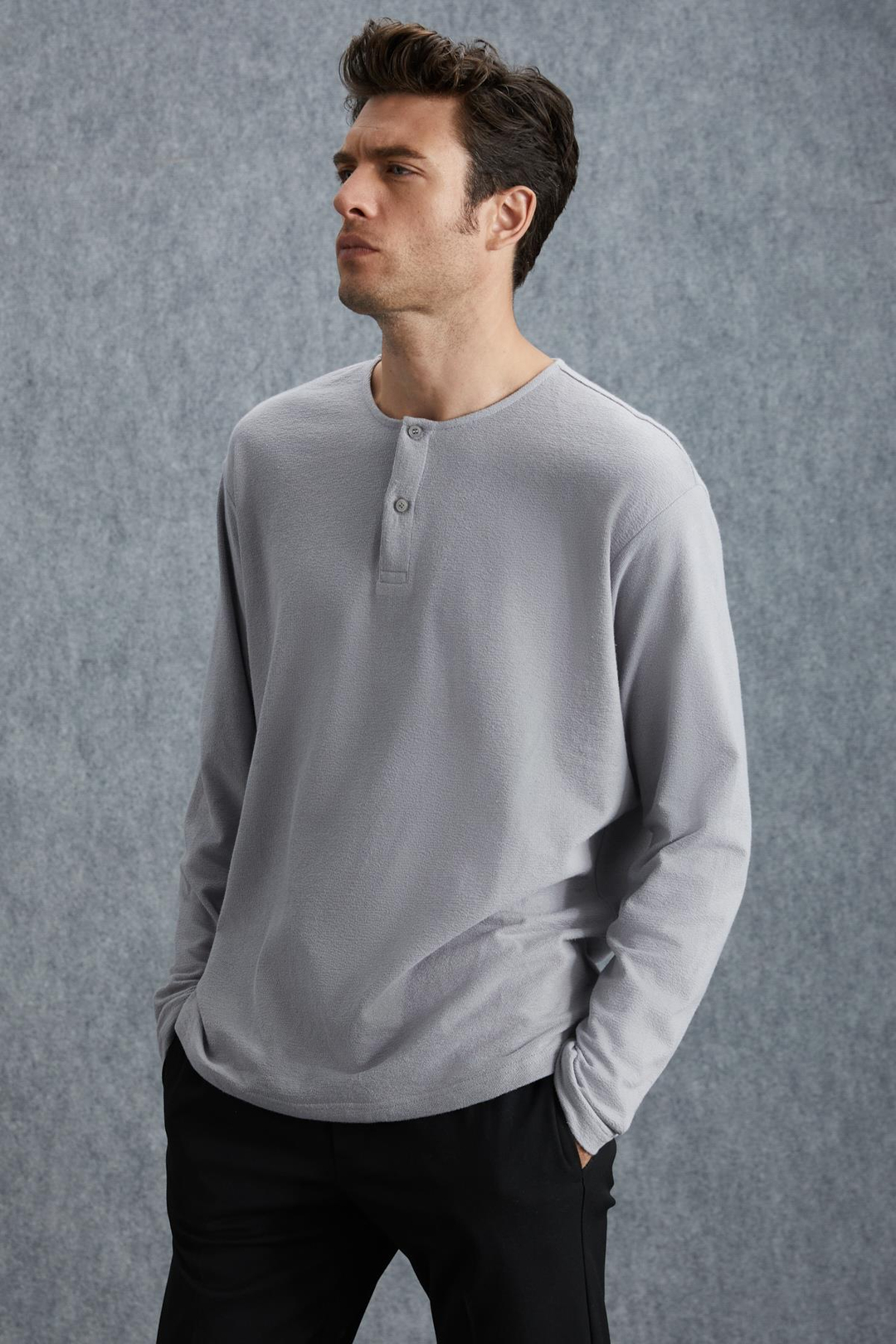 LORENZO Relaxed Regular Açık Gri  Sweatshirt