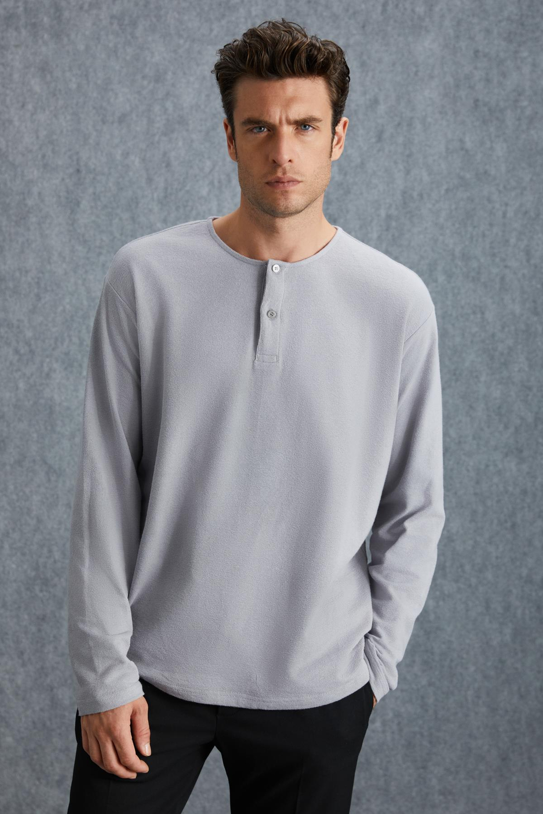 LORENZO Relaxed Regular Açık Gri  Sweatshirt