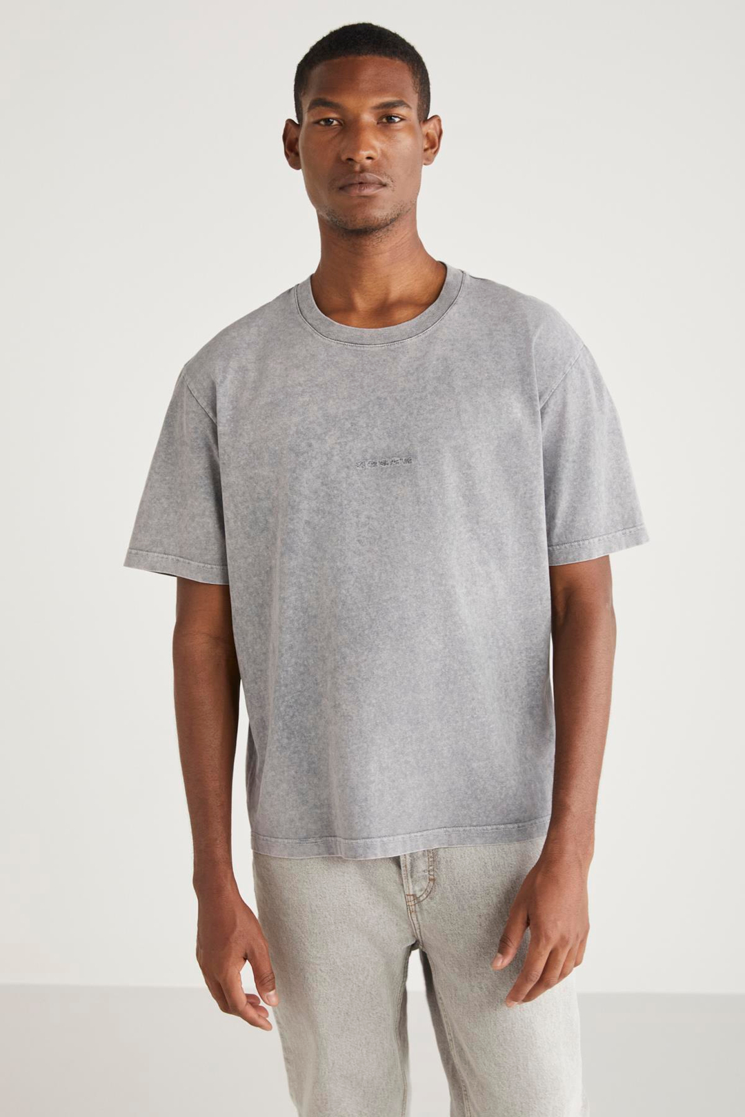 LOUİS Basic Relaxed Açık Gri Tekli T-Shirt