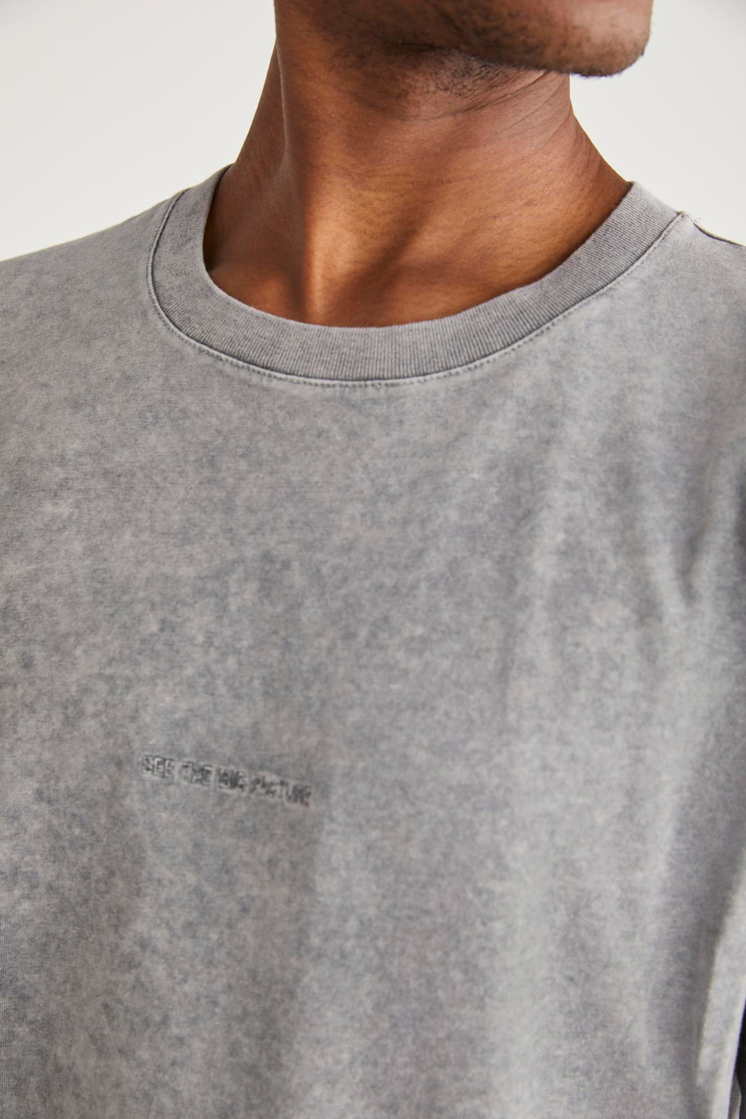 LOUİS Basic Relaxed Açık Gri Tekli T-Shirt