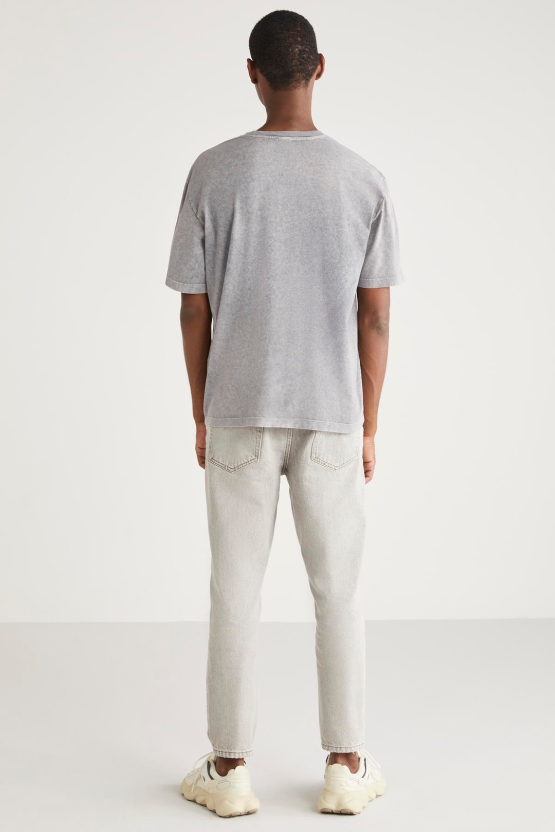 LOUİS Basic Relaxed Açık Gri Tekli T-Shirt